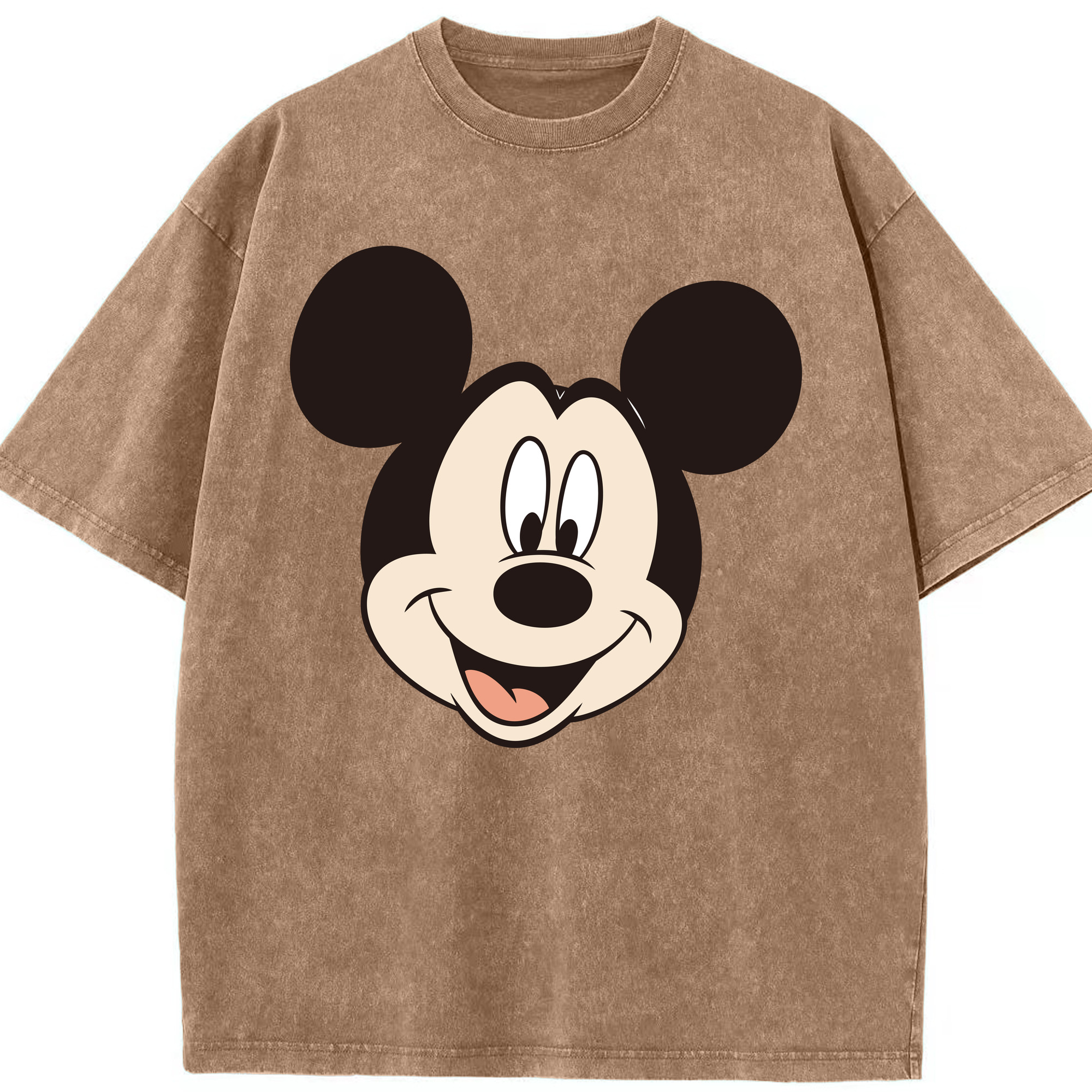 （画像用） ミッキーマウス Mickey Mouse 綿100% ヴィンテージ風 半袖Tシャツ（フロントプリント）