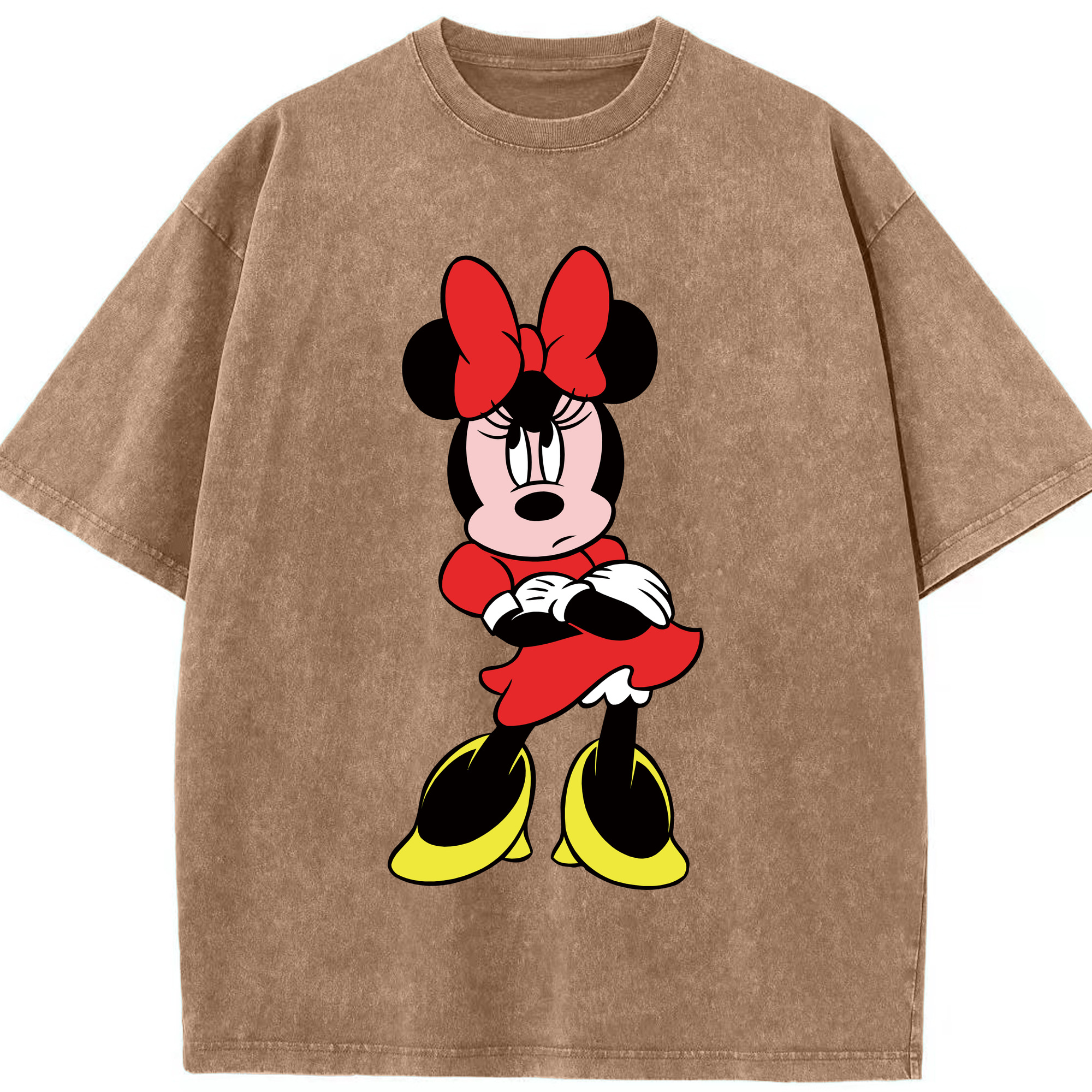 （画像用） ミッキーマウス Mickey Mouse 綿100% ヴィンテージ風 半袖Tシャツ（フロントプリント）