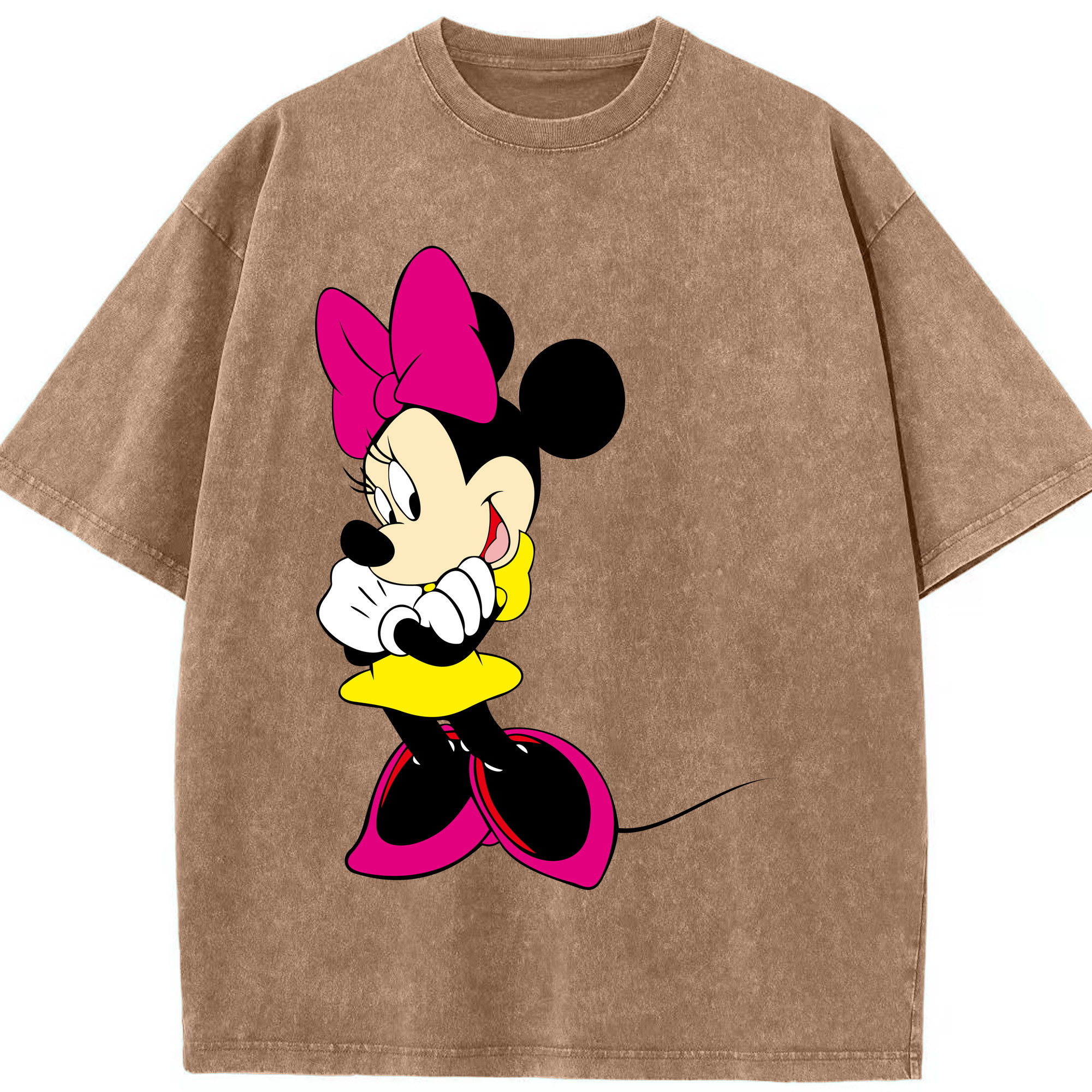 （画像用） ミッキーマウス Mickey Mouse 綿100% ヴィンテージ風 半袖Tシャツ（フロントプリント）