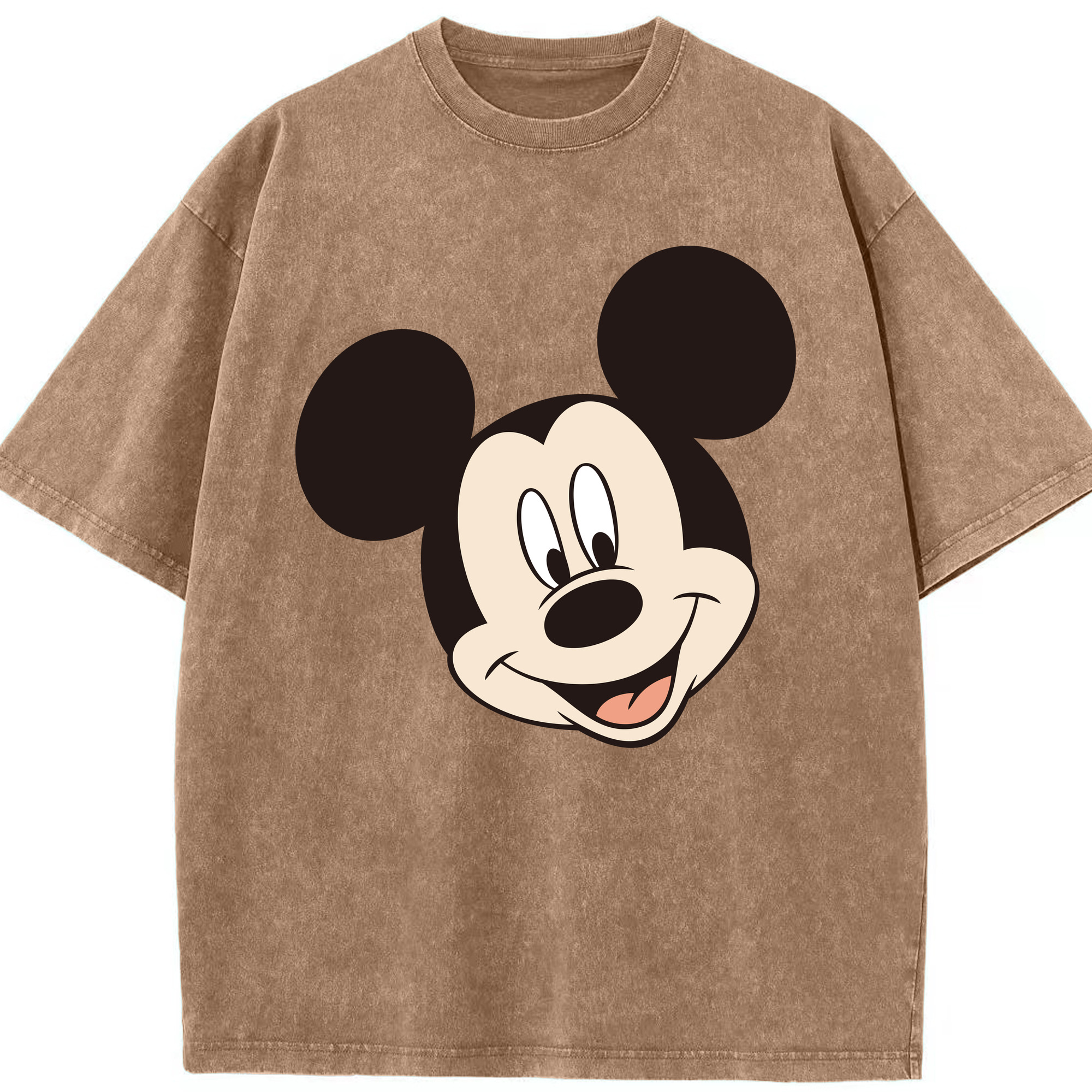 （画像用） ミッキーマウス Mickey Mouse 綿100% ヴィンテージ風 半袖Tシャツ（フロントプリント）