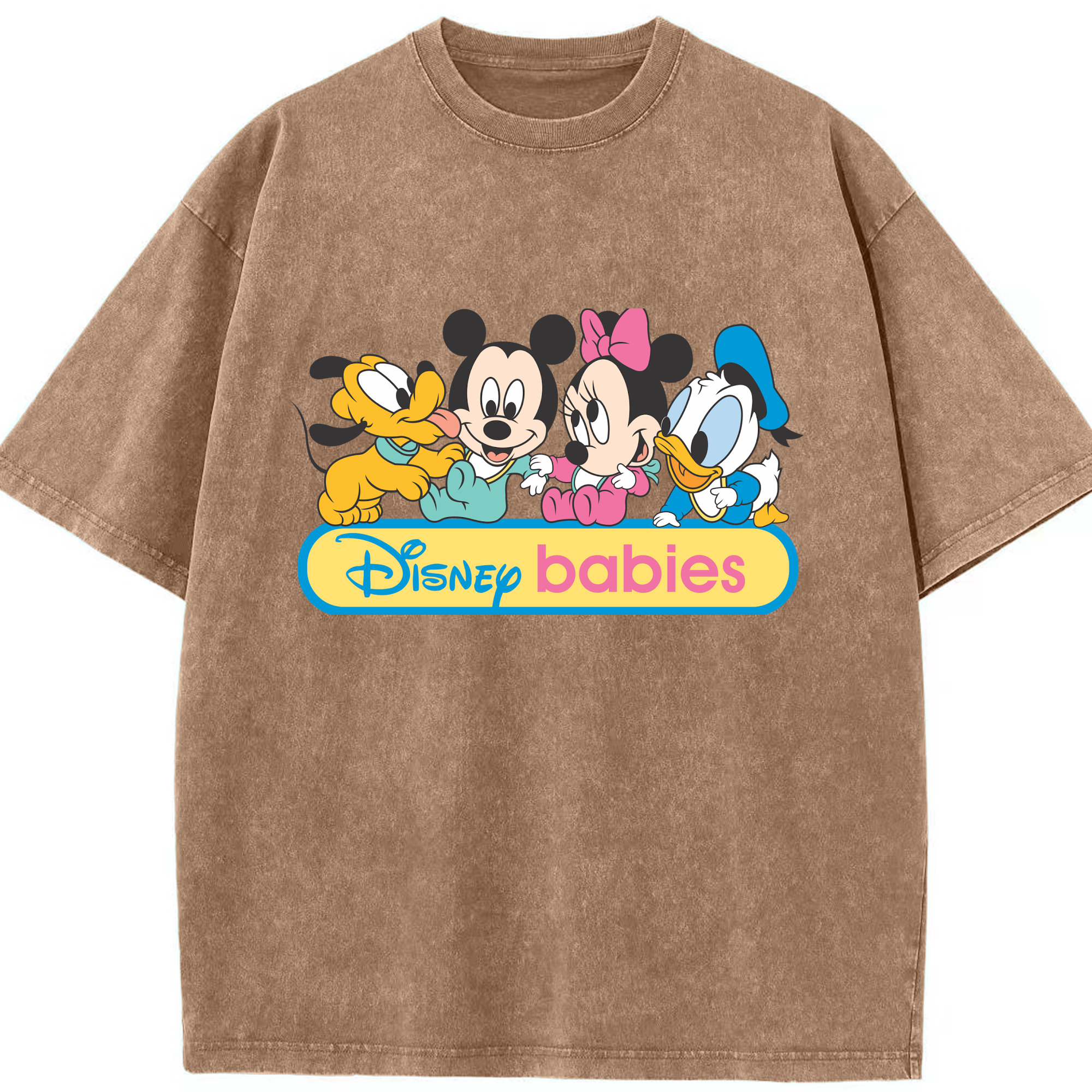 （画像用） ミッキーマウス Mickey Mouse 綿100% ヴィンテージ風 半袖Tシャツ（フロントプリント）