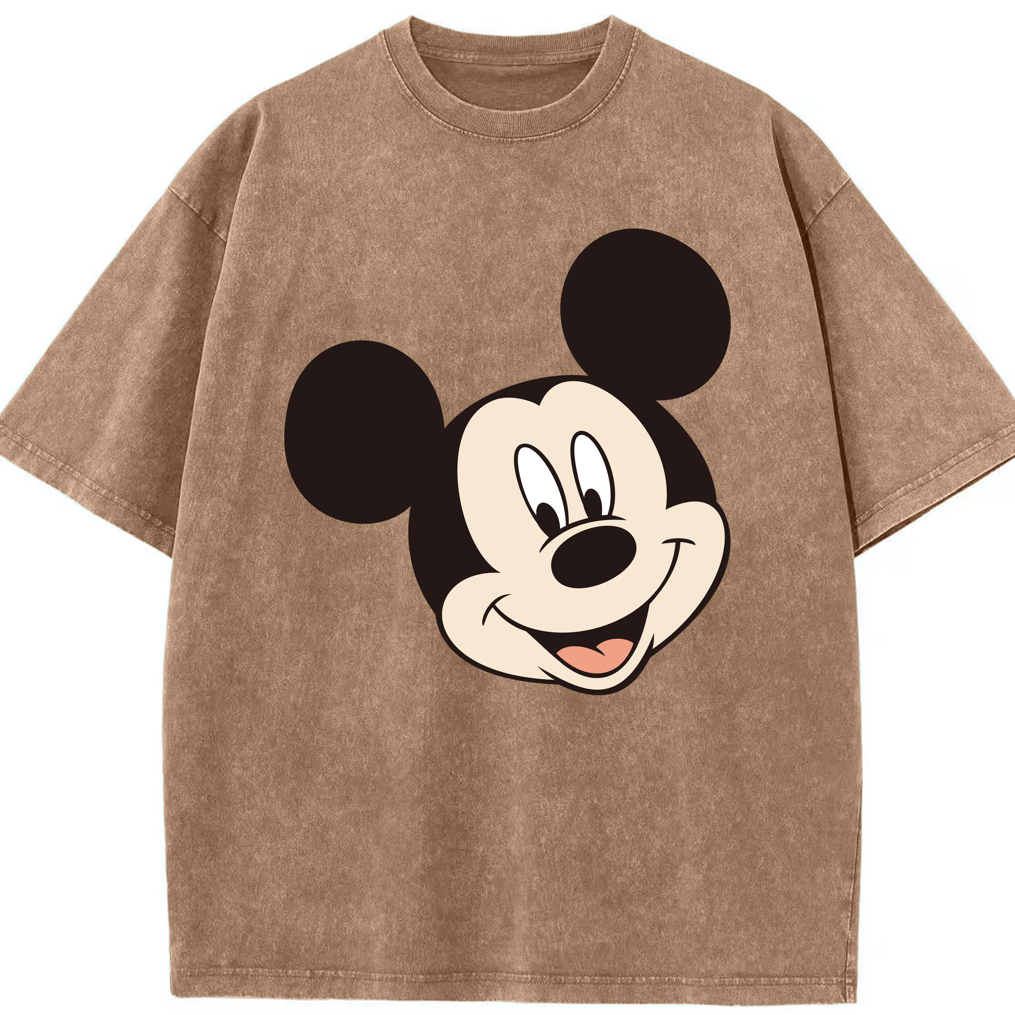 （画像用） ミッキーマウス Mickey Mouse 綿100% ヴィンテージ風 半袖Tシャツ（フロントプリント）