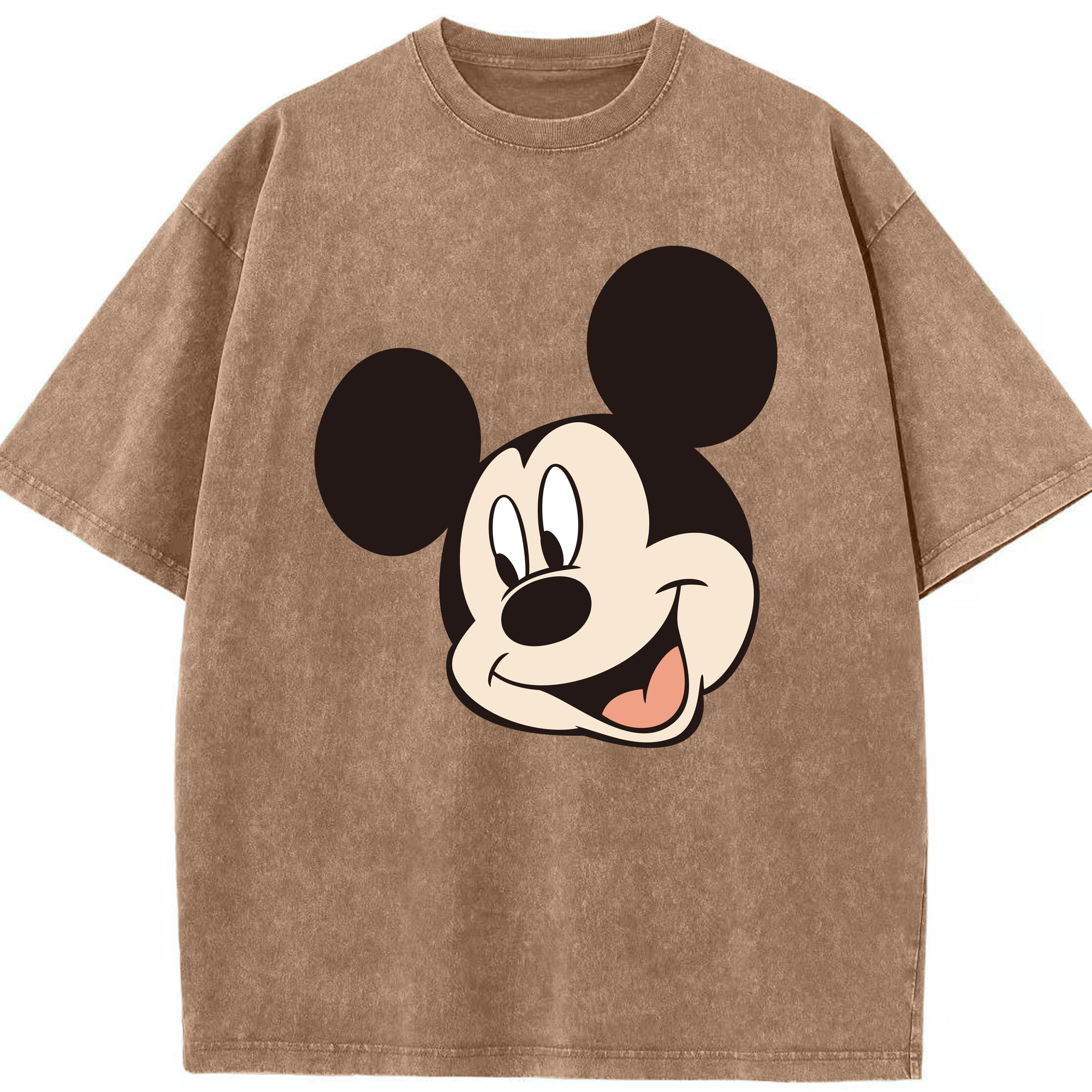 （画像用） ミッキーマウス Mickey Mouse 綿100% ヴィンテージ風 半袖Tシャツ（フロントプリント）