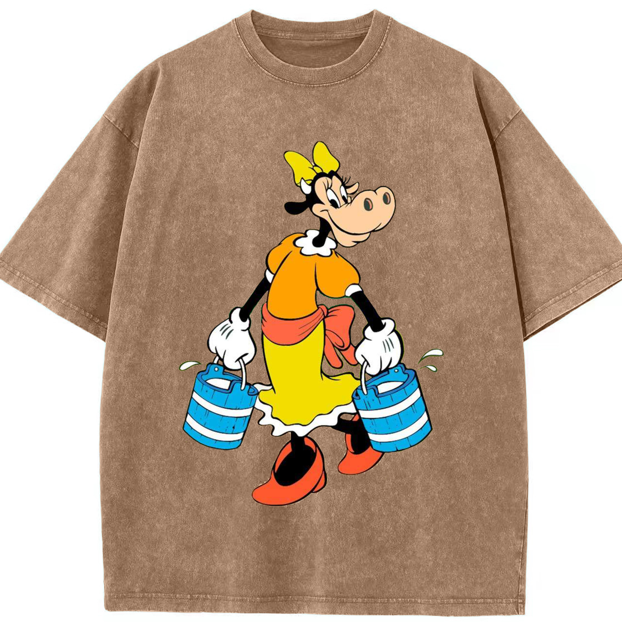 （画像用） ミッキーマウス Mickey Mouse 綿100% ヴィンテージ風 半袖Tシャツ（フロントプリント）