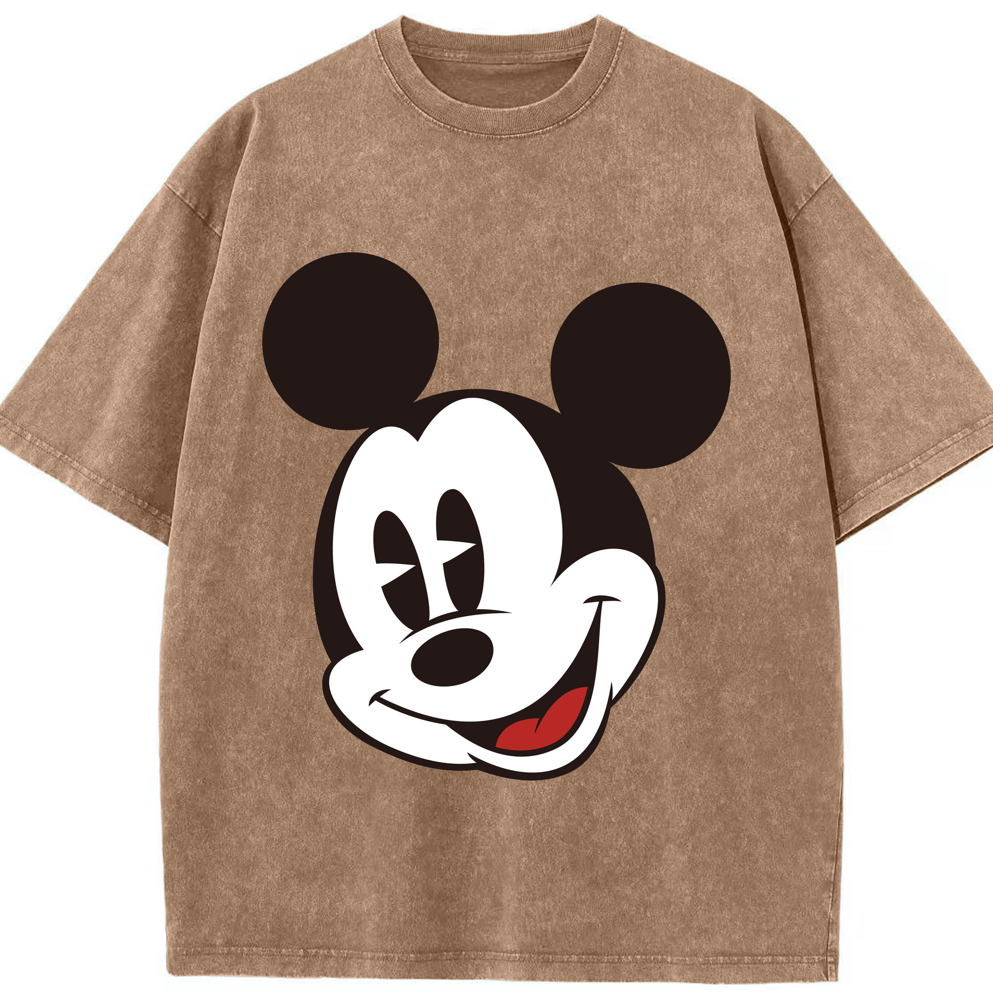 （画像用） ミッキーマウス Mickey Mouse 綿100% ヴィンテージ風 半袖Tシャツ（フロントプリント）
