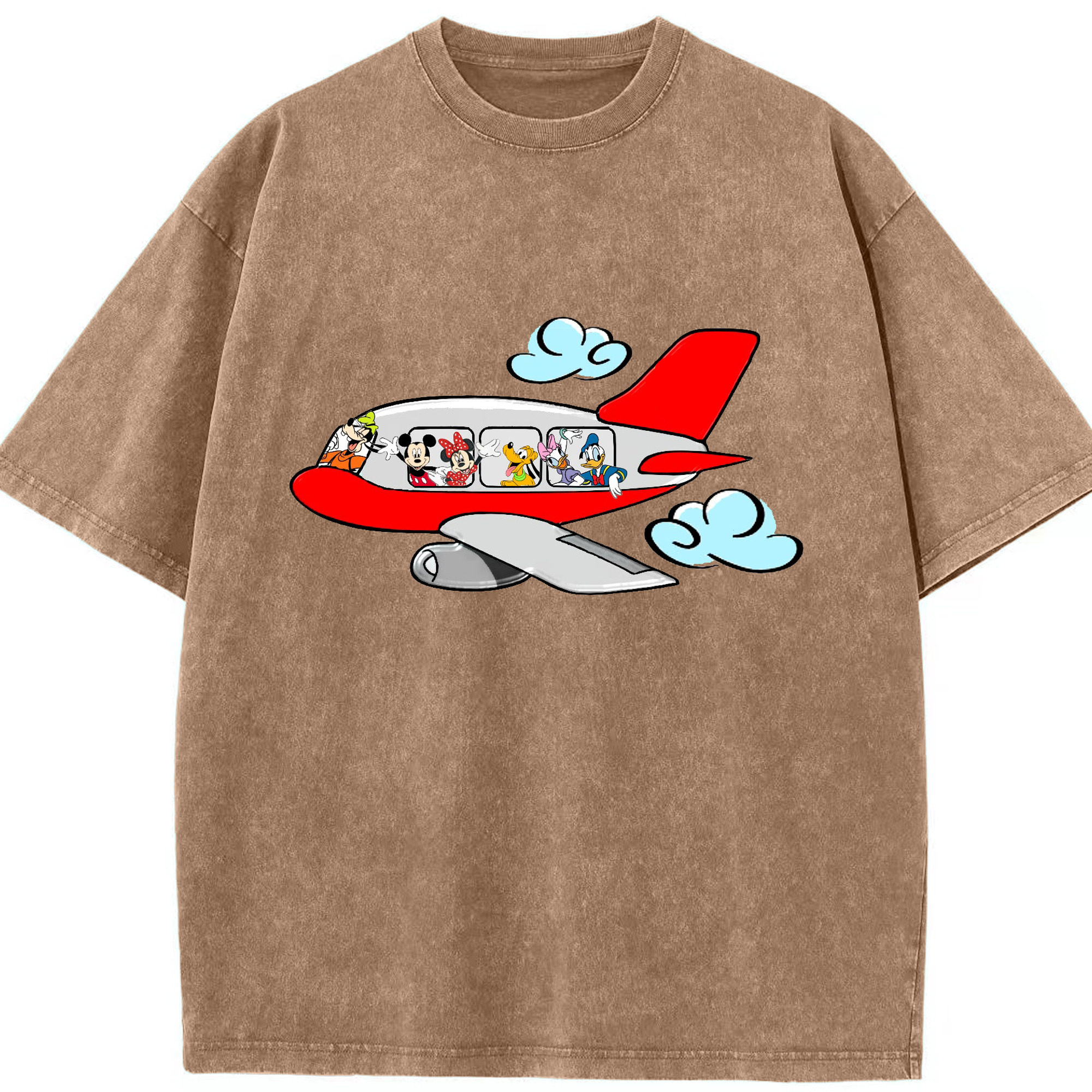 （画像用） ミッキーマウス Mickey Mouse 綿100% ヴィンテージ風 半袖Tシャツ（フロントプリント）
