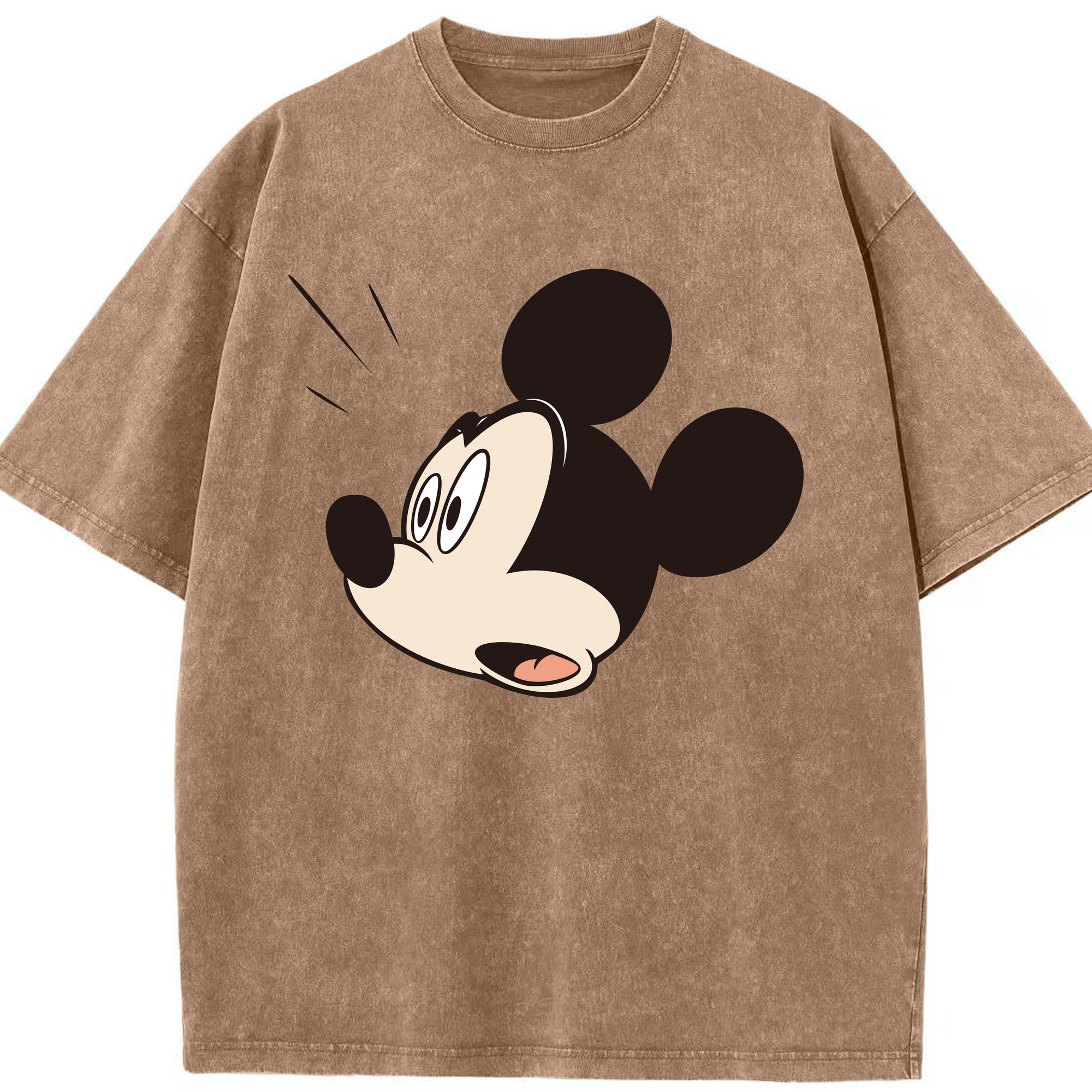 （画像用） ミッキーマウス Mickey Mouse 綿100% ヴィンテージ風 半袖Tシャツ（フロントプリント）