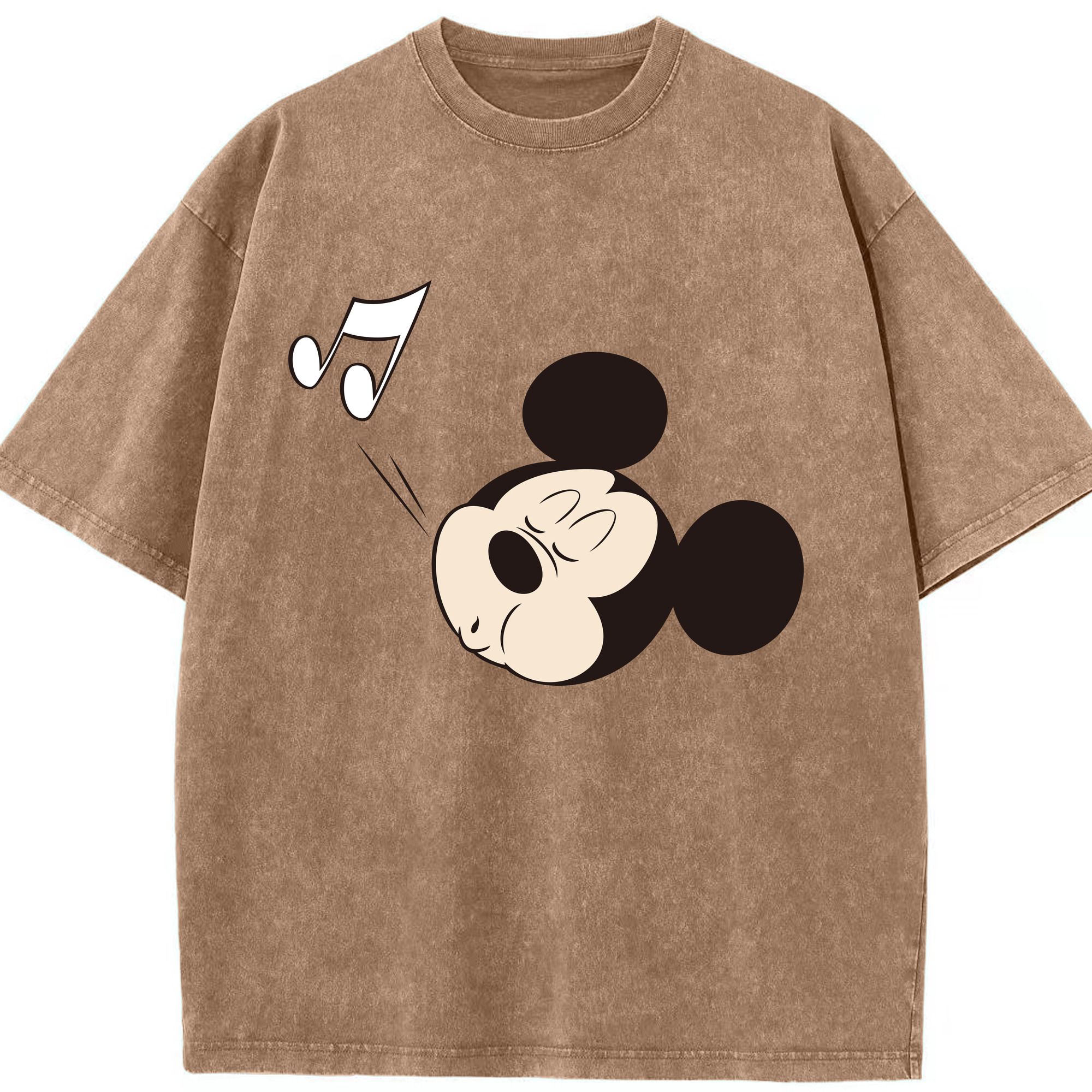 （画像用） ミッキーマウス Mickey Mouse 綿100% ヴィンテージ風 半袖Tシャツ（フロントプリント）
