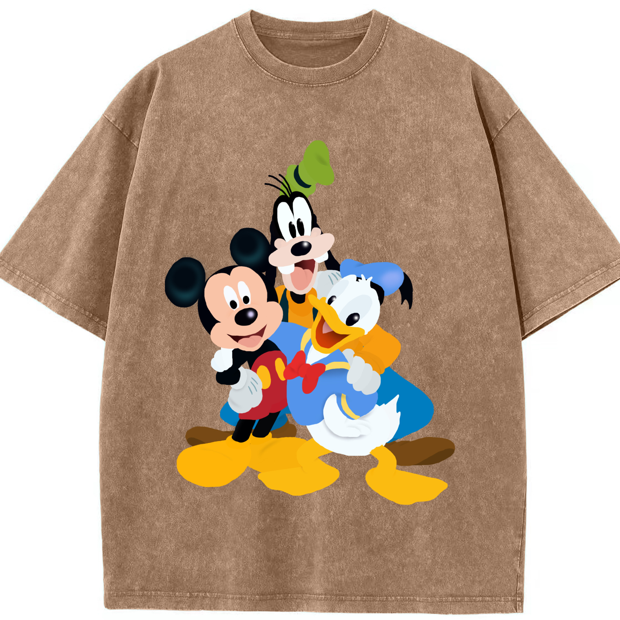（画像用） ミッキーマウス Mickey Mouse 綿100% ヴィンテージ風 半袖Tシャツ（フロントプリント）