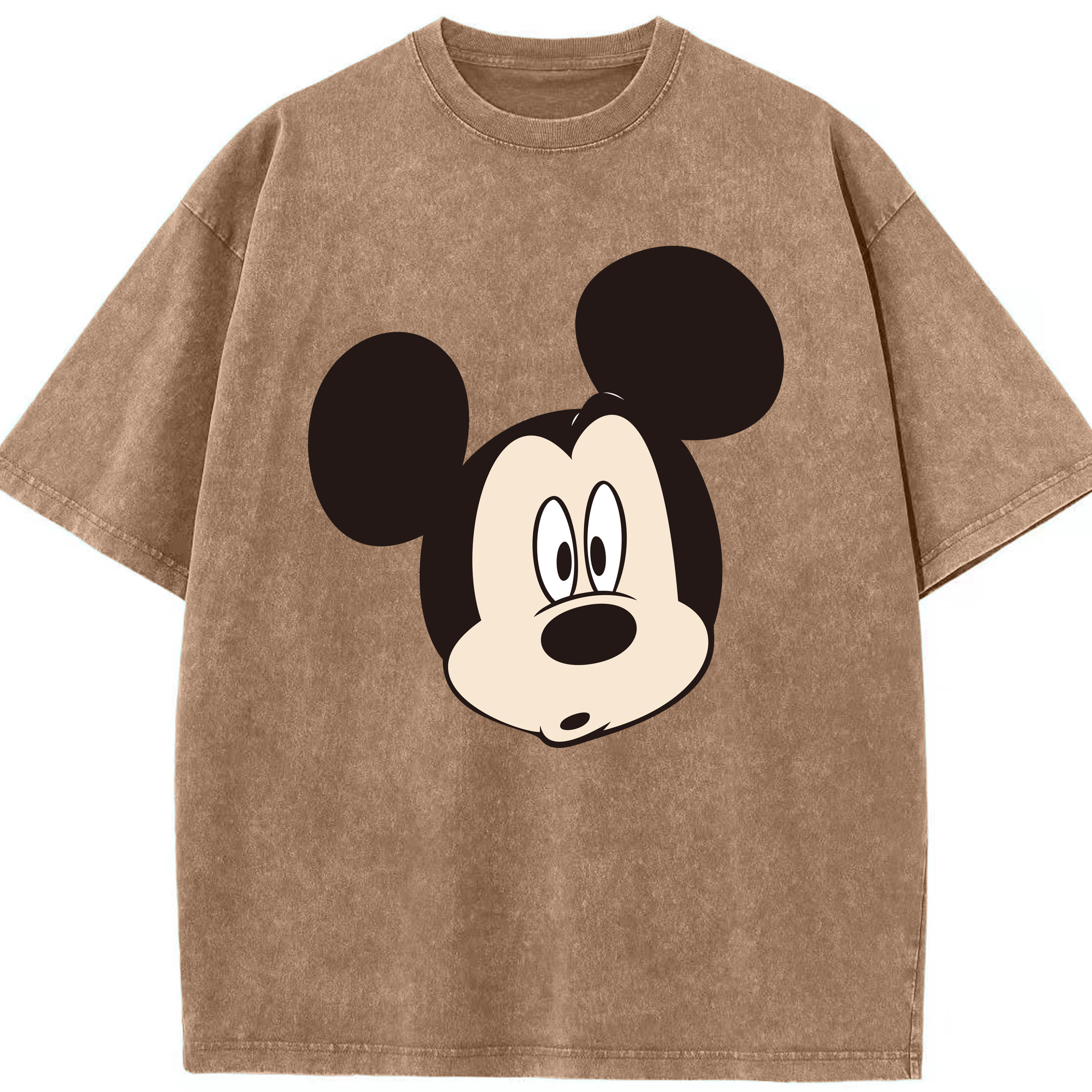 （画像用） ミッキーマウス Mickey Mouse 綿100% ヴィンテージ風 半袖Tシャツ（フロントプリント）