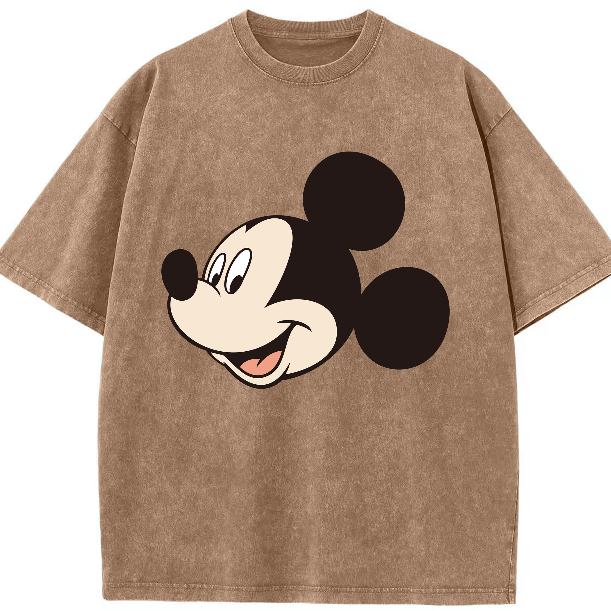 （画像用） ミッキーマウス Mickey Mouse 綿100% ヴィンテージ風 半袖Tシャツ（フロントプリント）