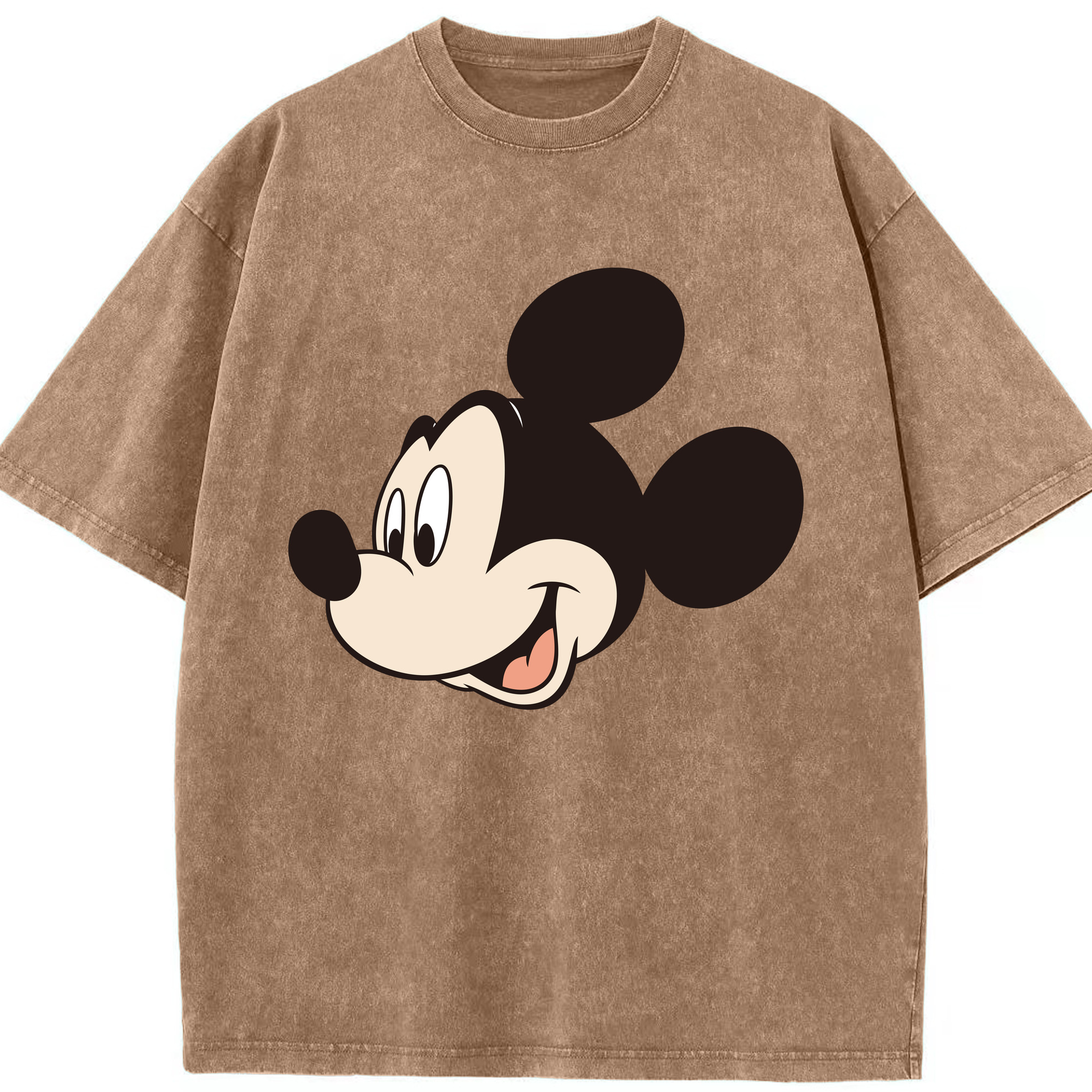 （画像用） ミッキーマウス Mickey Mouse 綿100% ヴィンテージ風 半袖Tシャツ（フロントプリント）