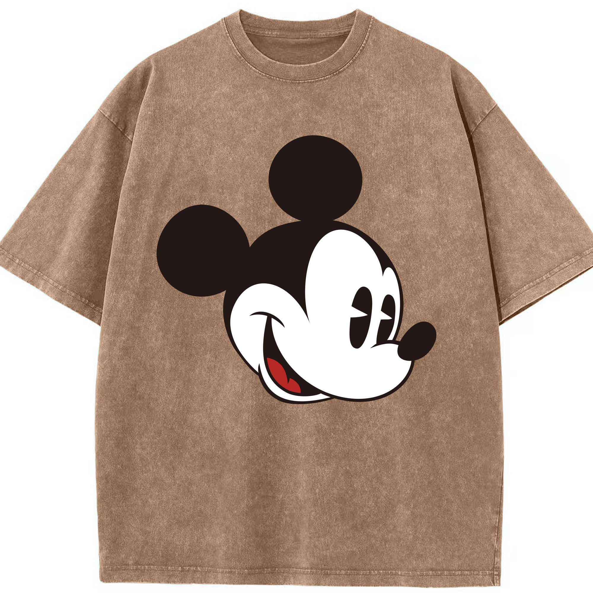 （画像用） ミッキーマウス Mickey Mouse 綿100% ヴィンテージ風 半袖Tシャツ（フロントプリント）