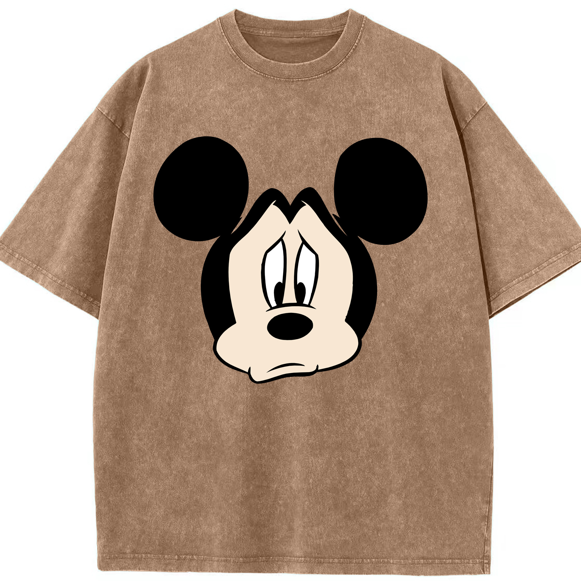 （画像用） ミッキーマウス Mickey Mouse 綿100% ヴィンテージ風 半袖Tシャツ（フロントプリント）