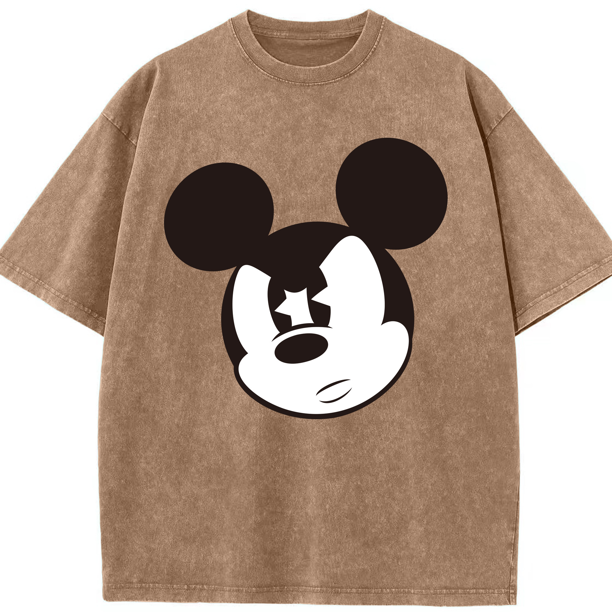 （画像用） ミッキーマウス Mickey Mouse 綿100% ヴィンテージ風 半袖Tシャツ（フロントプリント）