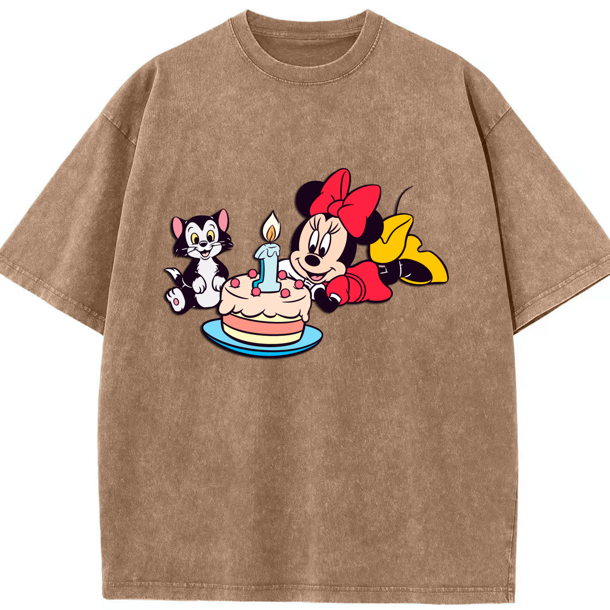 （画像用） ミッキーマウス Mickey Mouse 綿100% ヴィンテージ風 半袖Tシャツ（フロントプリント）