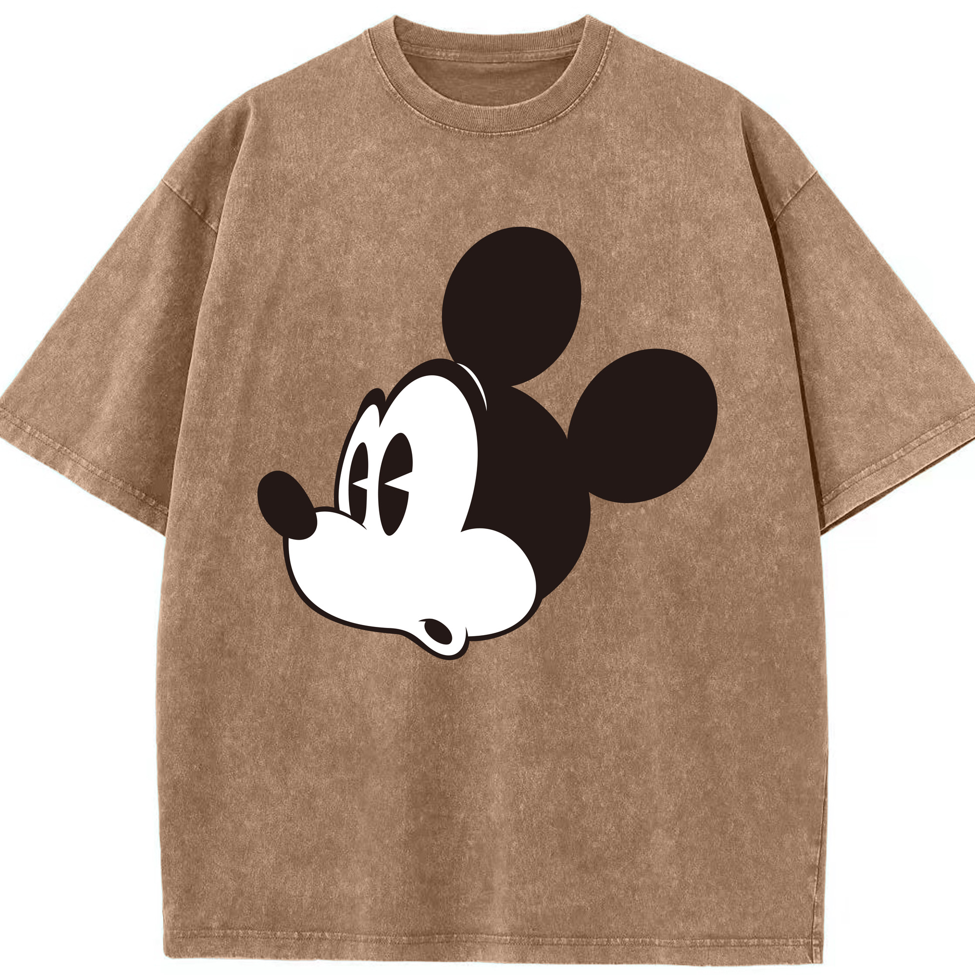 （画像用） ミッキーマウス Mickey Mouse 綿100% ヴィンテージ風 半袖Tシャツ（フロントプリント）