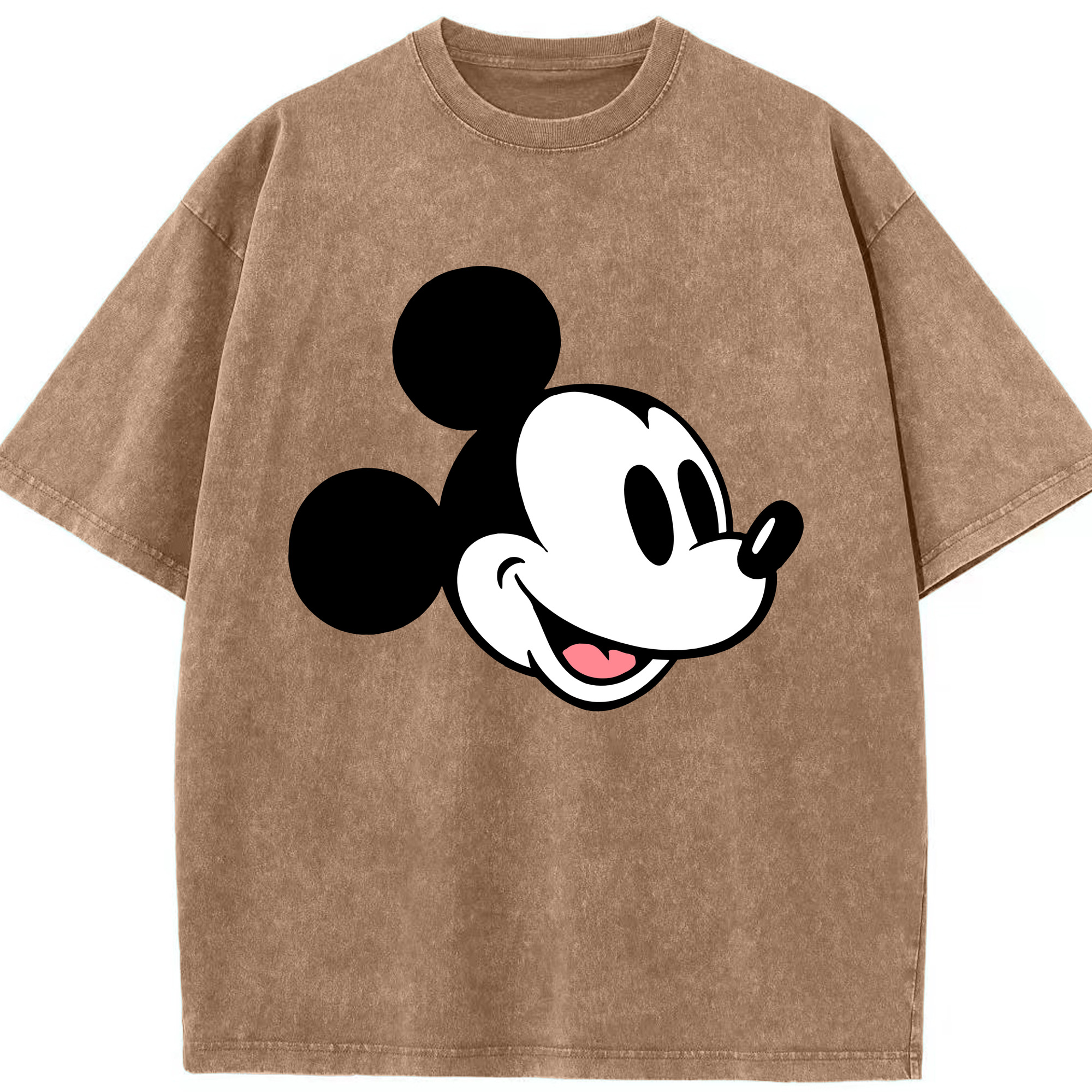 ミッキーマウス Mickey Mouse 綿100% ヴィンテージ風 半袖Tシャツ（フロントプリント）