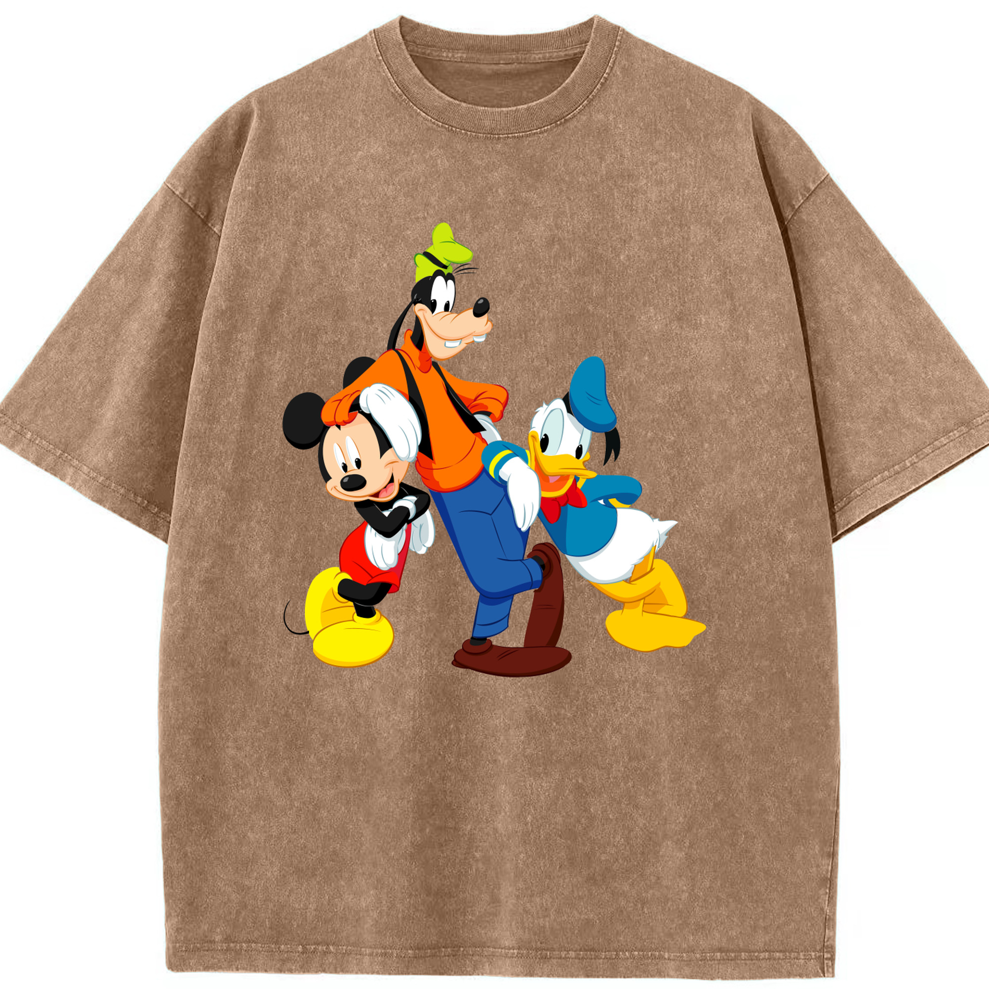 （画像用） ミッキーマウス Mickey Mouse 綿100% ヴィンテージ風 半袖Tシャツ（フロントプリント）
