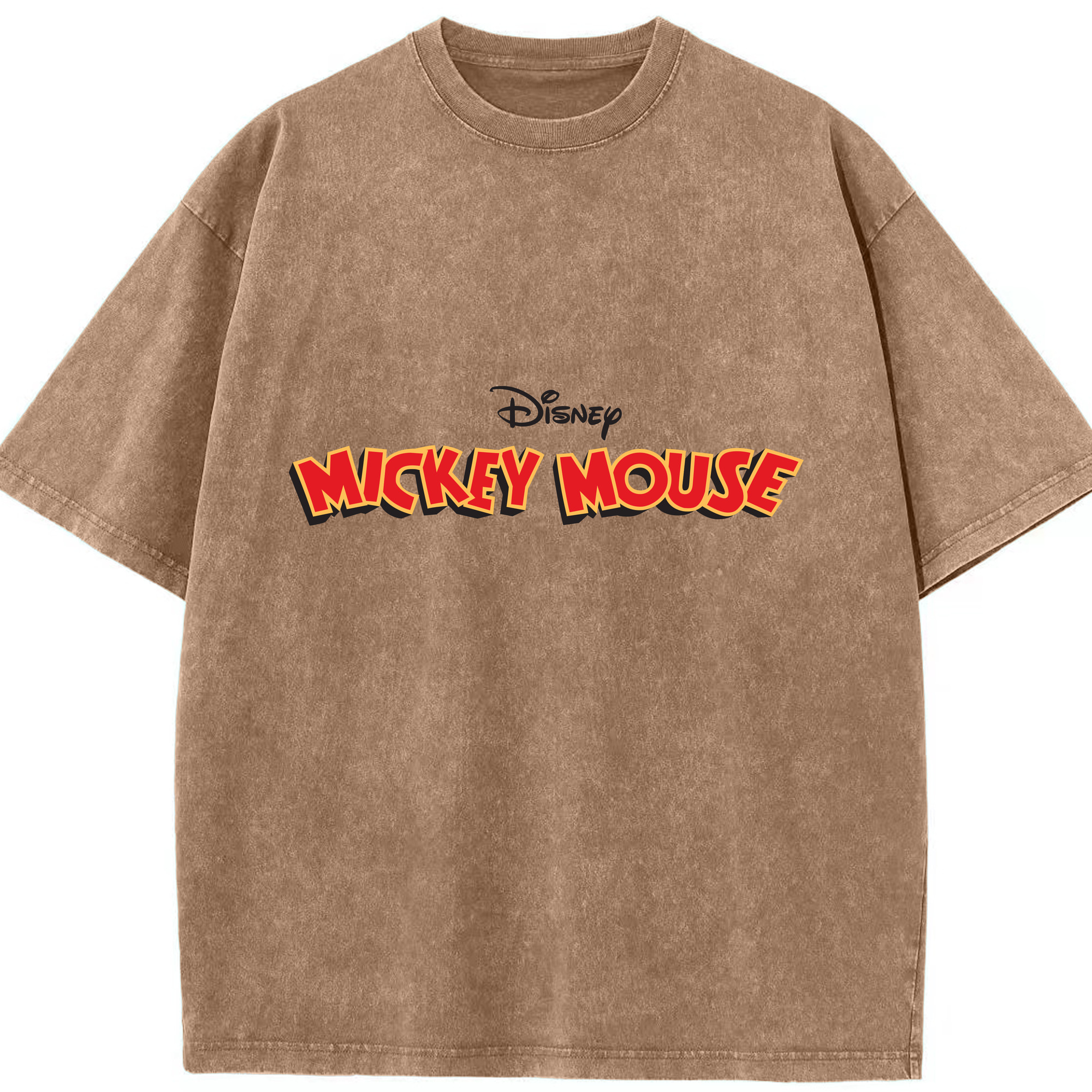 （画像用） ミッキーマウス Mickey Mouse 綿100% ヴィンテージ風 半袖Tシャツ（フロントプリント）