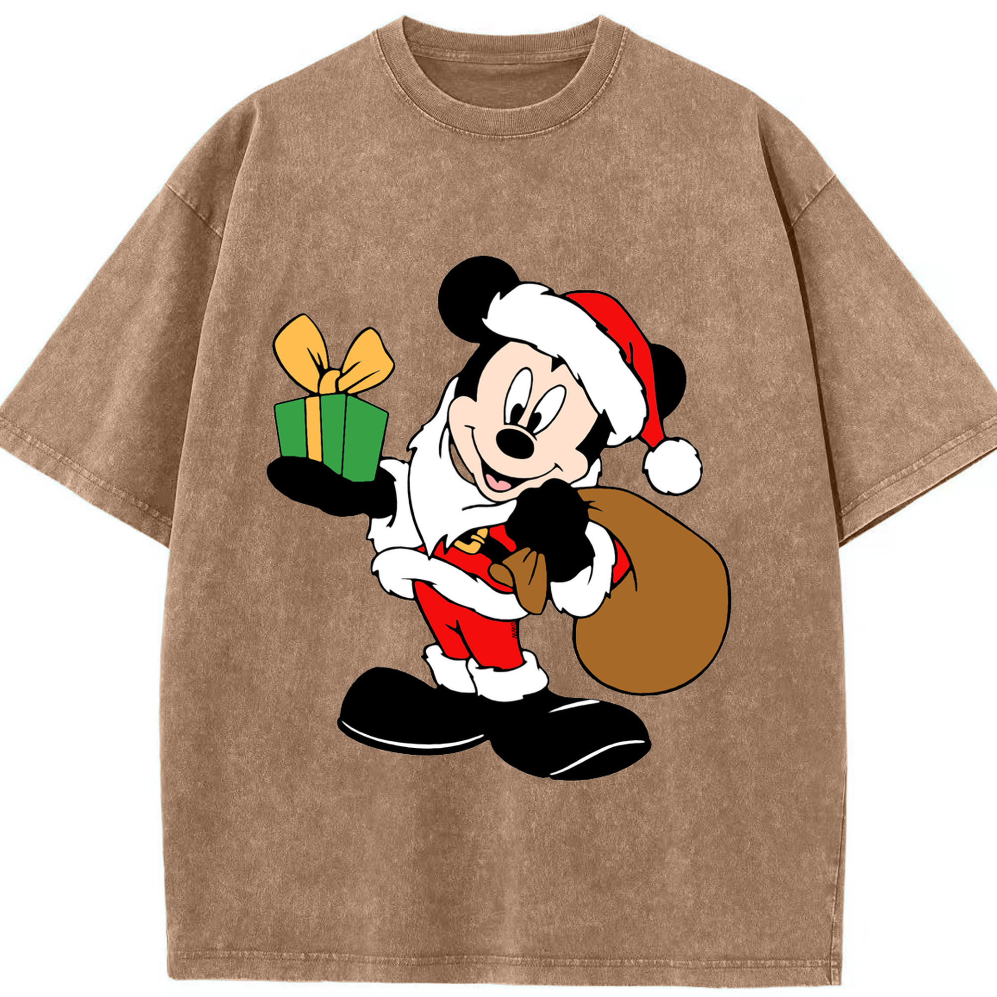 （画像用） ミッキーマウス Mickey Mouse 綿100% ヴィンテージ風 半袖Tシャツ（フロントプリント）