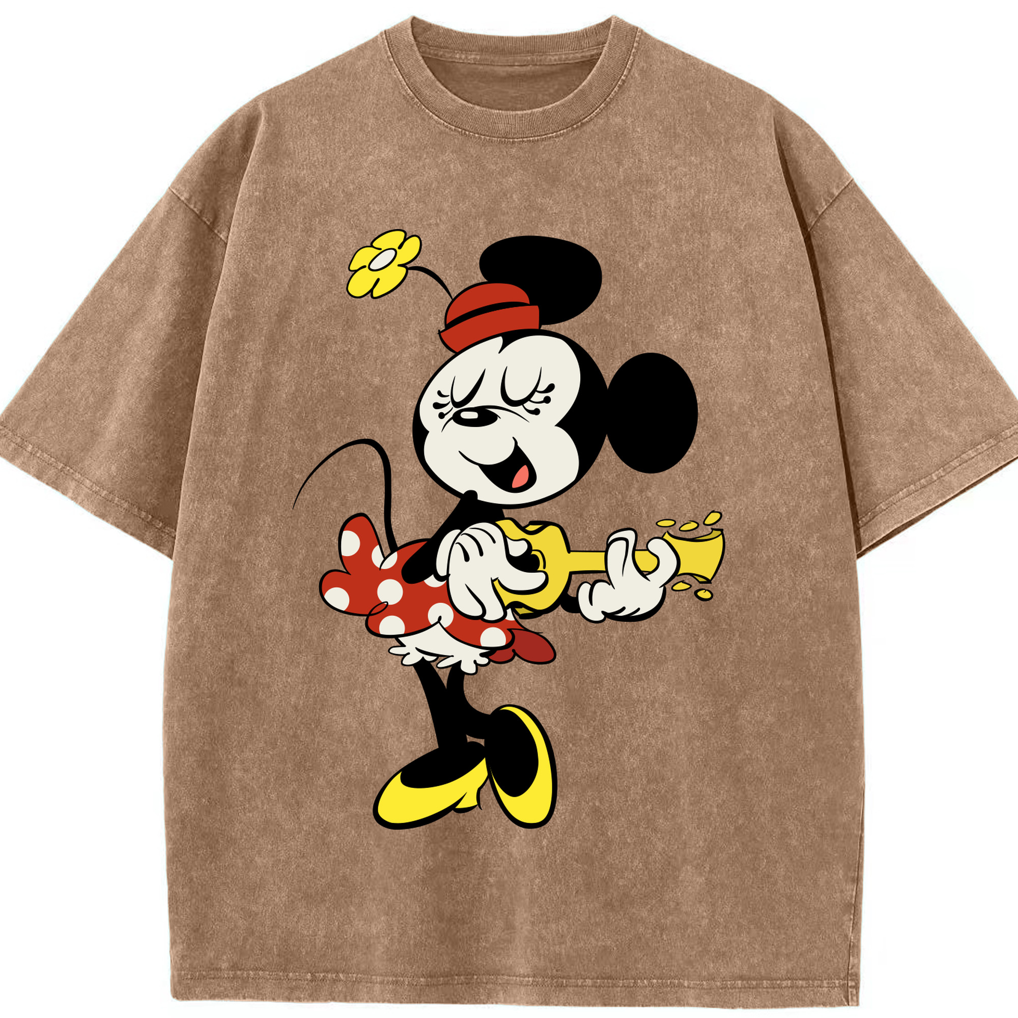 （画像用） ミッキーマウス Mickey Mouse 綿100% ヴィンテージ風 半袖Tシャツ（フロントプリント）