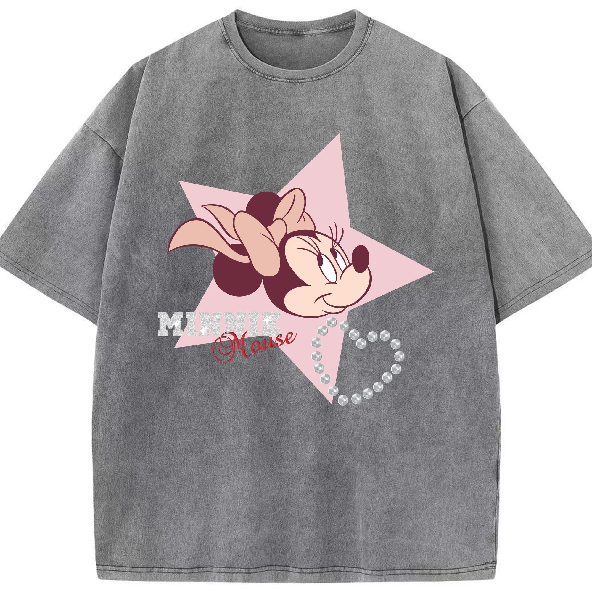 （画像用） ミッキーマウス Mickey Mouse 綿100% ヴィンテージ風 半袖Tシャツ（フロントプリント）