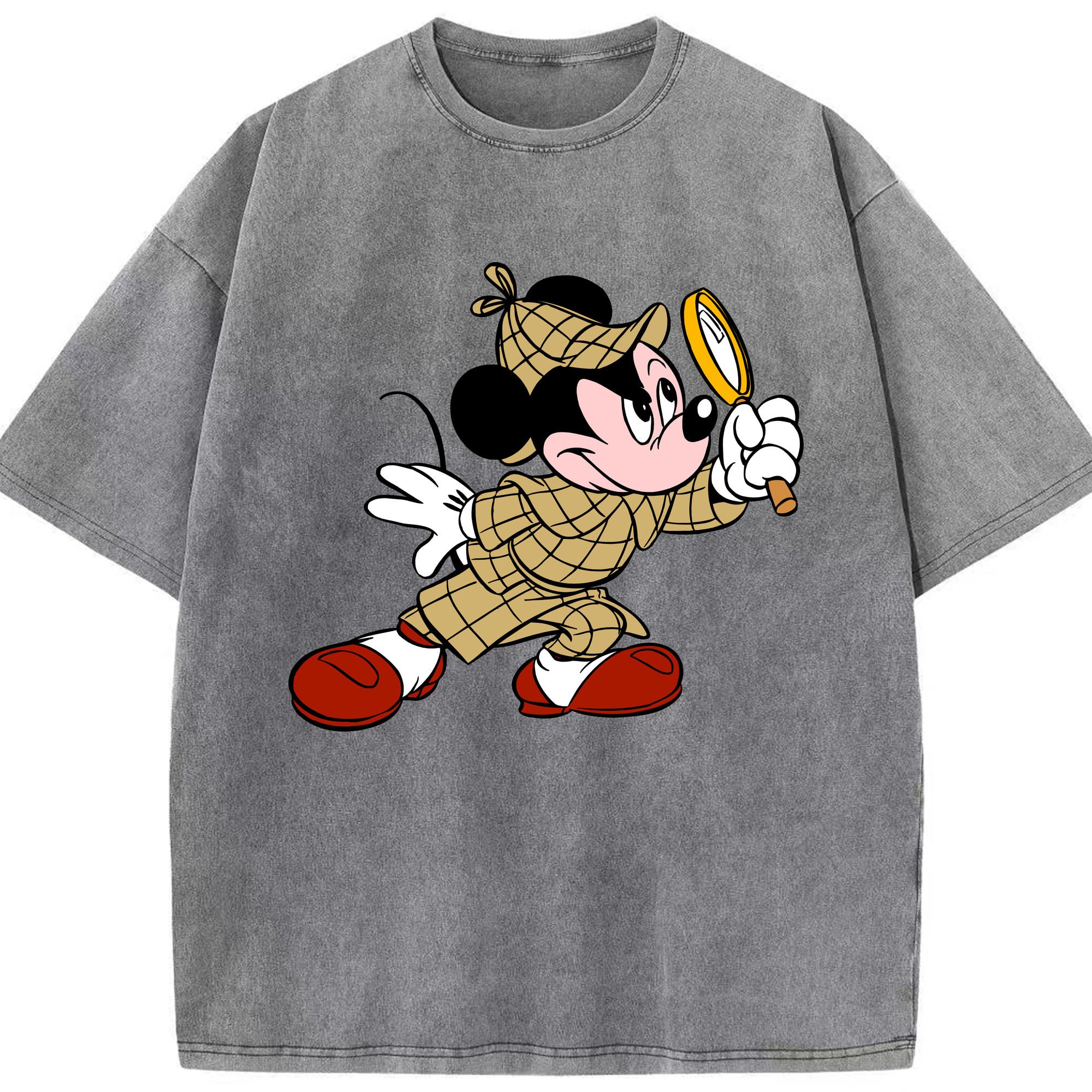 （画像用） ミッキーマウス Mickey Mouse 綿100% ヴィンテージ風 半袖Tシャツ（フロントプリント）