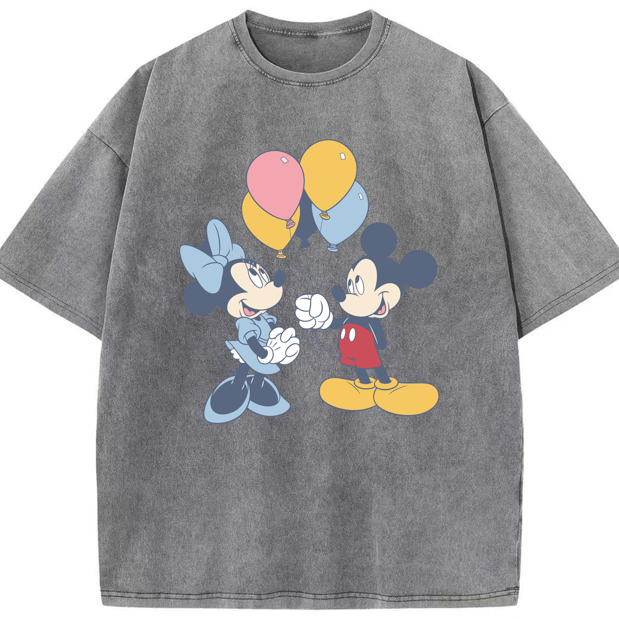 （画像用） ミッキーマウス Mickey Mouse 綿100% ヴィンテージ風 半袖Tシャツ（フロントプリント）