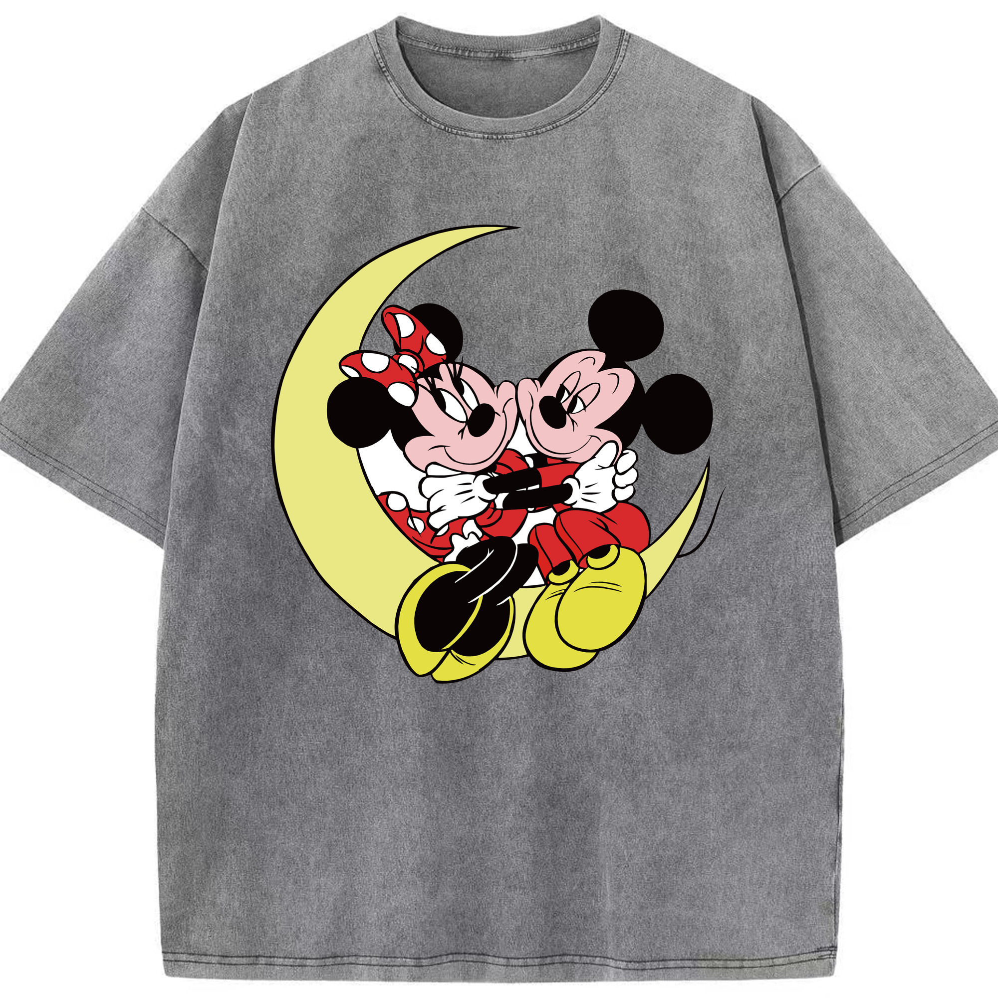ミッキーマウス Mickey Mouse 綿100% ヴィンテージ風 半袖Tシャツ（フロントプリント）
