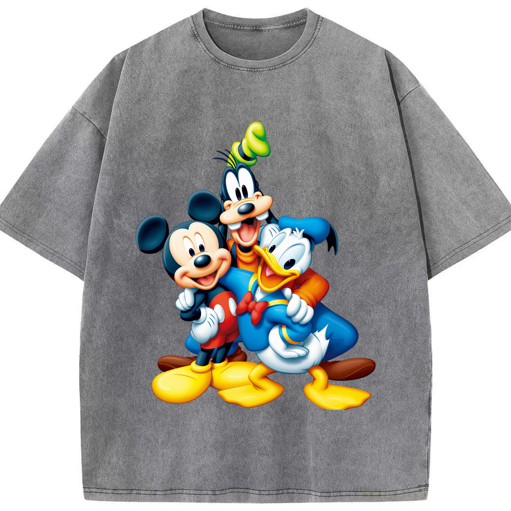 （画像用） ミッキーマウス Mickey Mouse 綿100% ヴィンテージ風 半袖Tシャツ（フロントプリント）