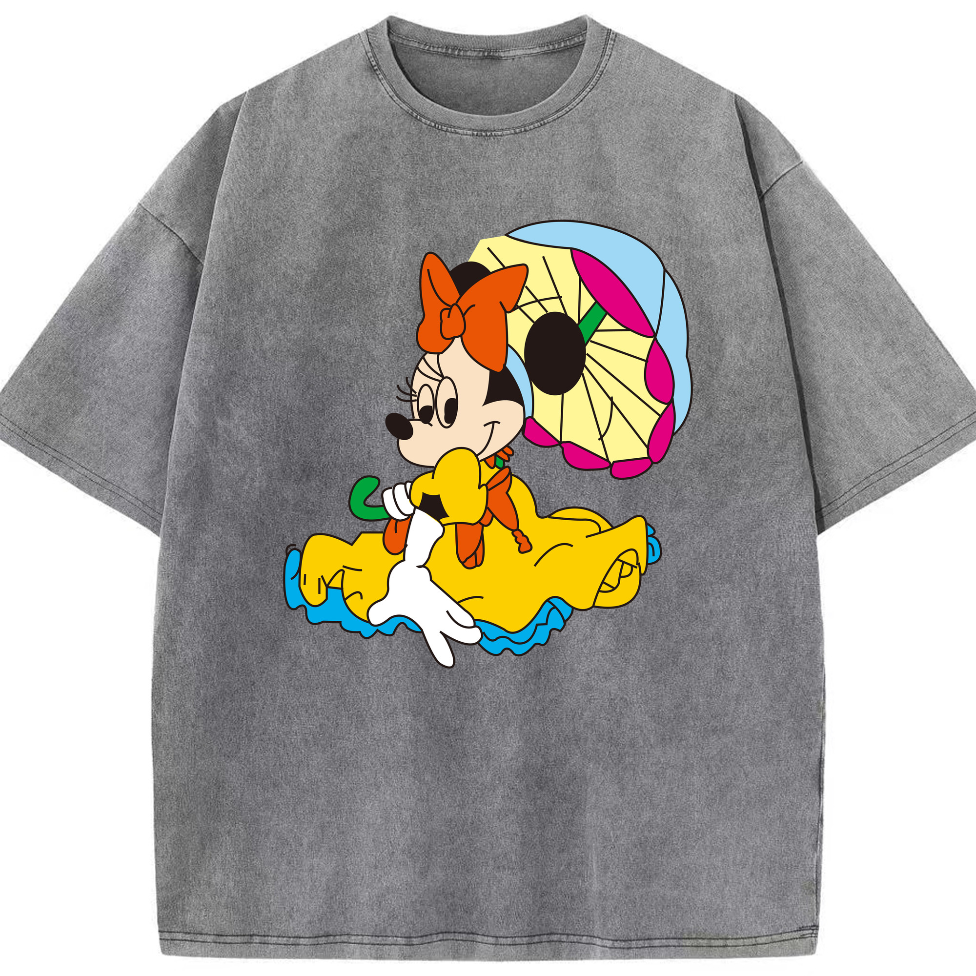 （画像用） ミッキーマウス Mickey Mouse 綿100% ヴィンテージ風 半袖Tシャツ（フロントプリント）