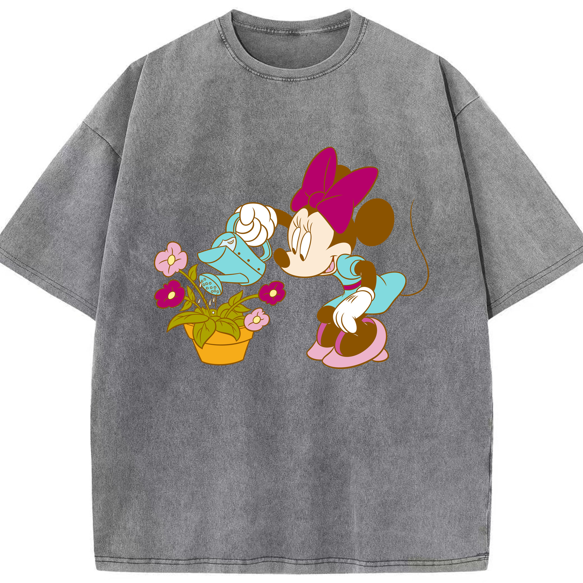 （画像用） ミッキーマウス Mickey Mouse 綿100% ヴィンテージ風 半袖Tシャツ（フロントプリント）