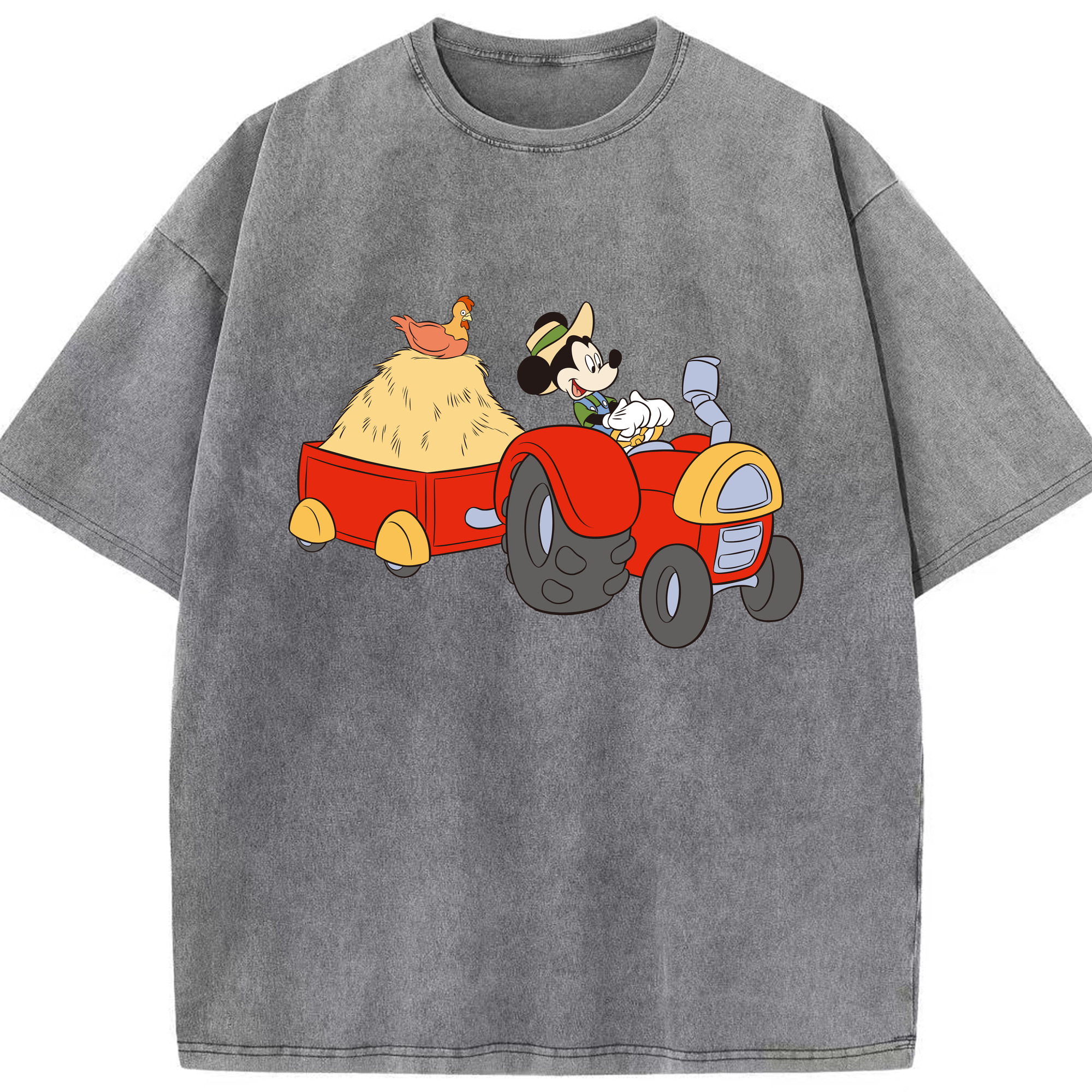 （画像用） ミッキーマウス Mickey Mouse 綿100% ヴィンテージ風 半袖Tシャツ（フロントプリント）