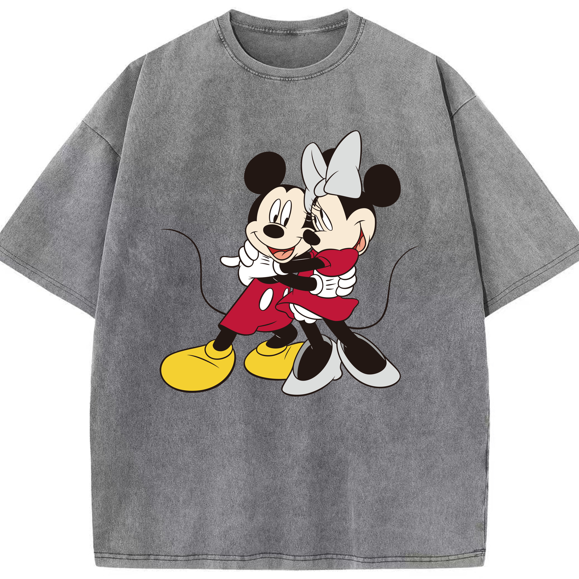 （画像用） ミッキーマウス Mickey Mouse 綿100% ヴィンテージ風 半袖Tシャツ（フロントプリント）