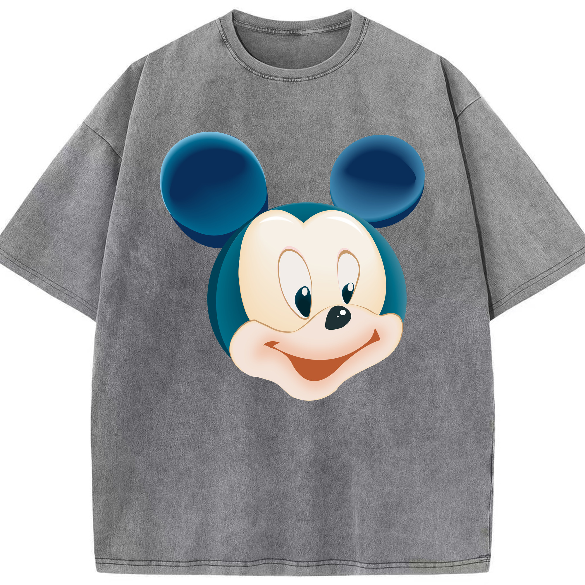 （画像用） ミッキーマウス Mickey Mouse 綿100% ヴィンテージ風 半袖Tシャツ（フロントプリント）