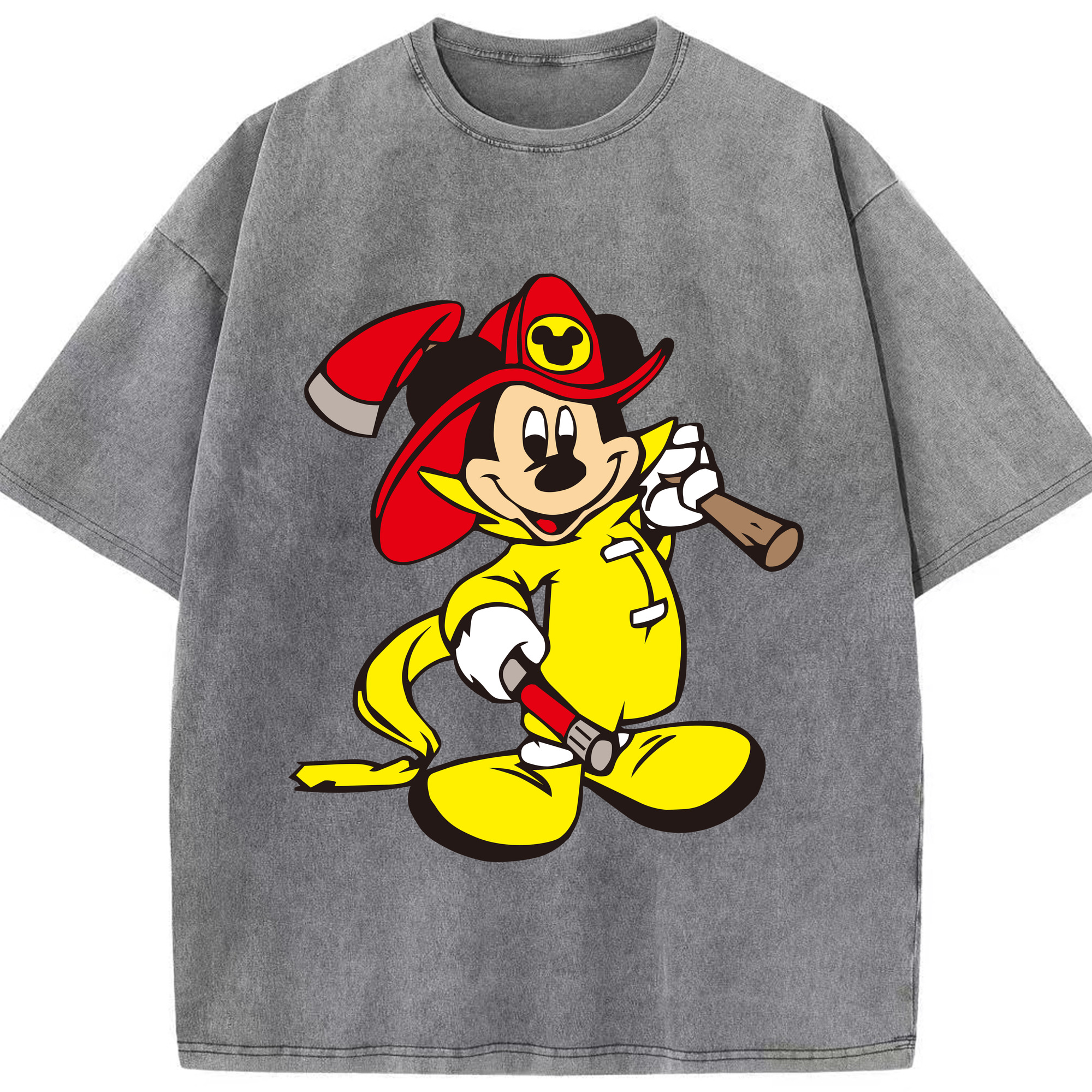 （画像用） ミッキーマウス Mickey Mouse 綿100% ヴィンテージ風 半袖Tシャツ（フロントプリント）