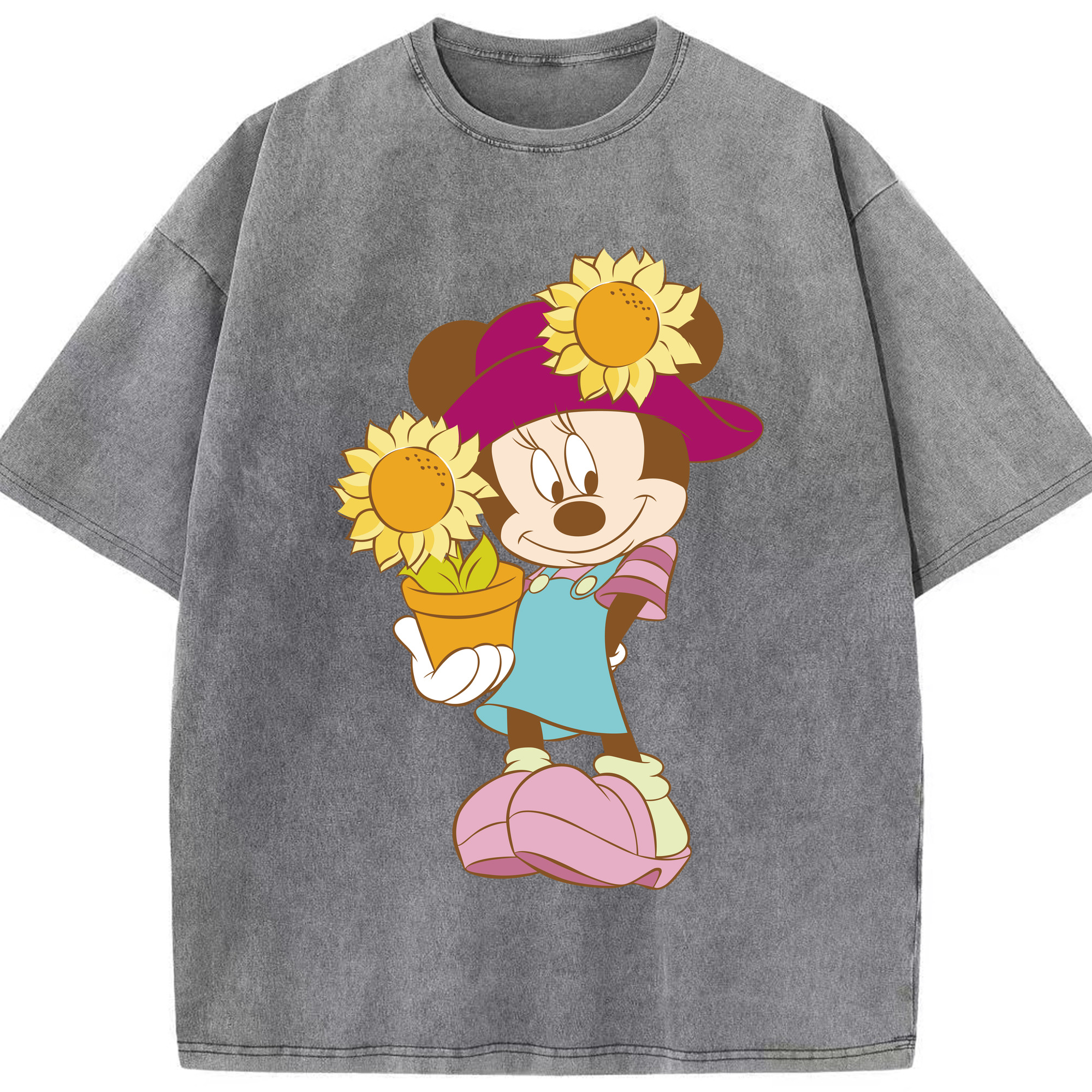 （画像用） ミッキーマウス Mickey Mouse 綿100% ヴィンテージ風 半袖Tシャツ（フロントプリント）