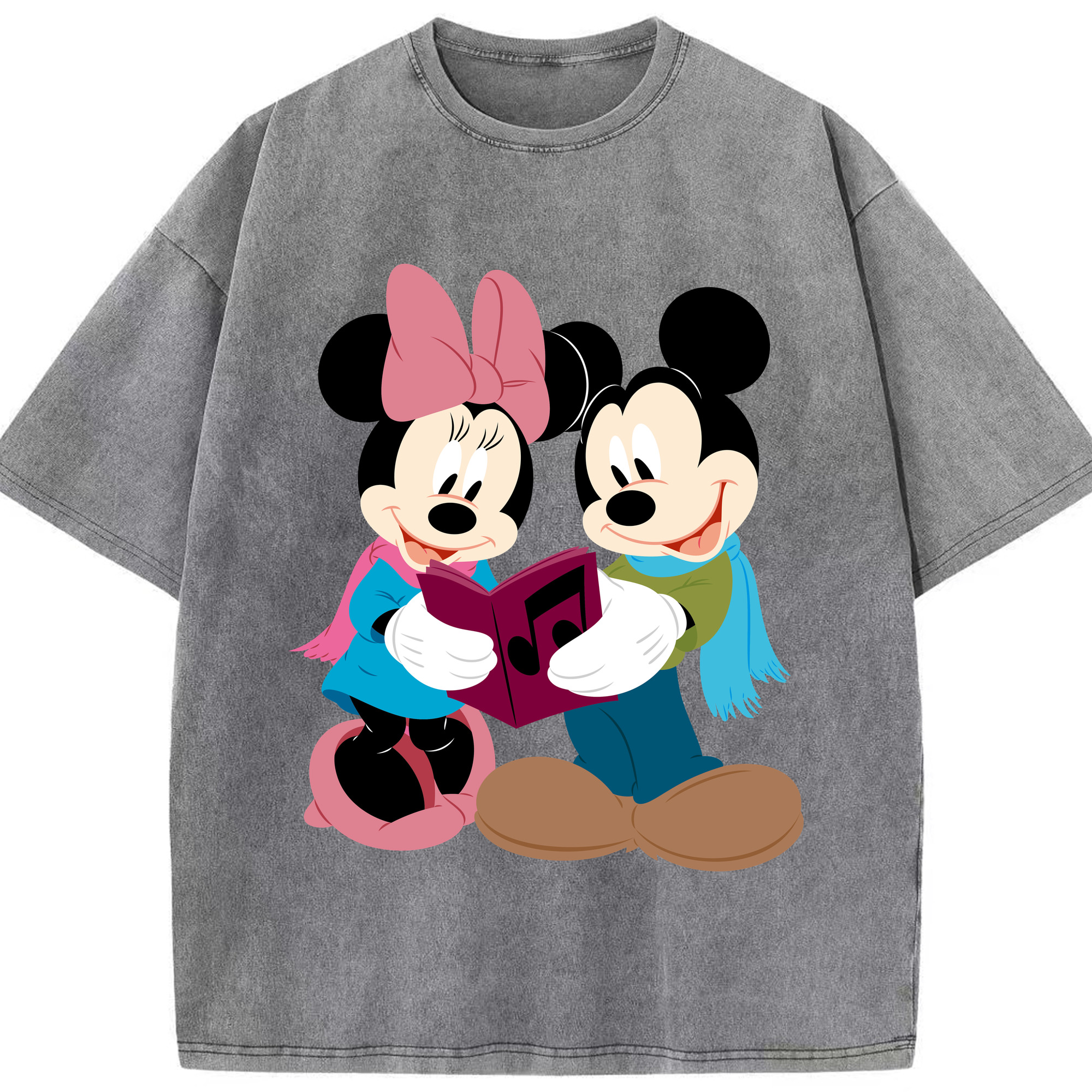 （画像用） ミッキーマウス Mickey Mouse 綿100% ヴィンテージ風 半袖Tシャツ（フロントプリント）
