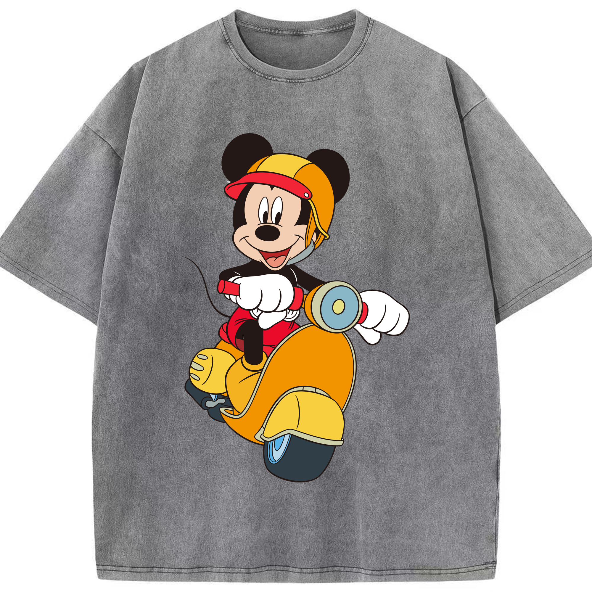 （画像用） ミッキーマウス Mickey Mouse 綿100% ヴィンテージ風 半袖Tシャツ（フロントプリント）