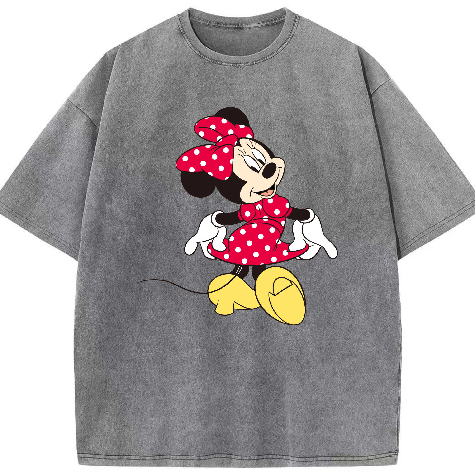 （画像用） ミッキーマウス Mickey Mouse 綿100% ヴィンテージ風 半袖Tシャツ（フロントプリント）