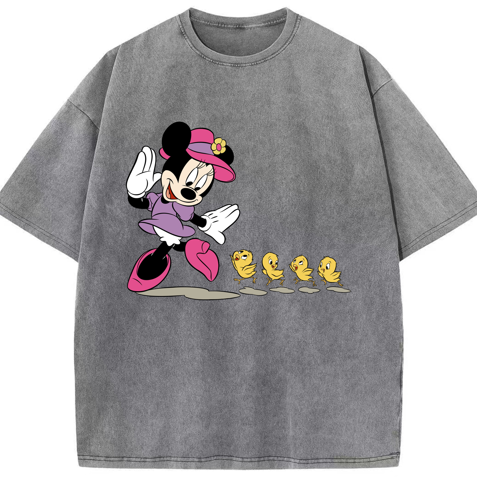 （画像用） ミッキーマウス Mickey Mouse 綿100% ヴィンテージ風 半袖Tシャツ（フロントプリント）