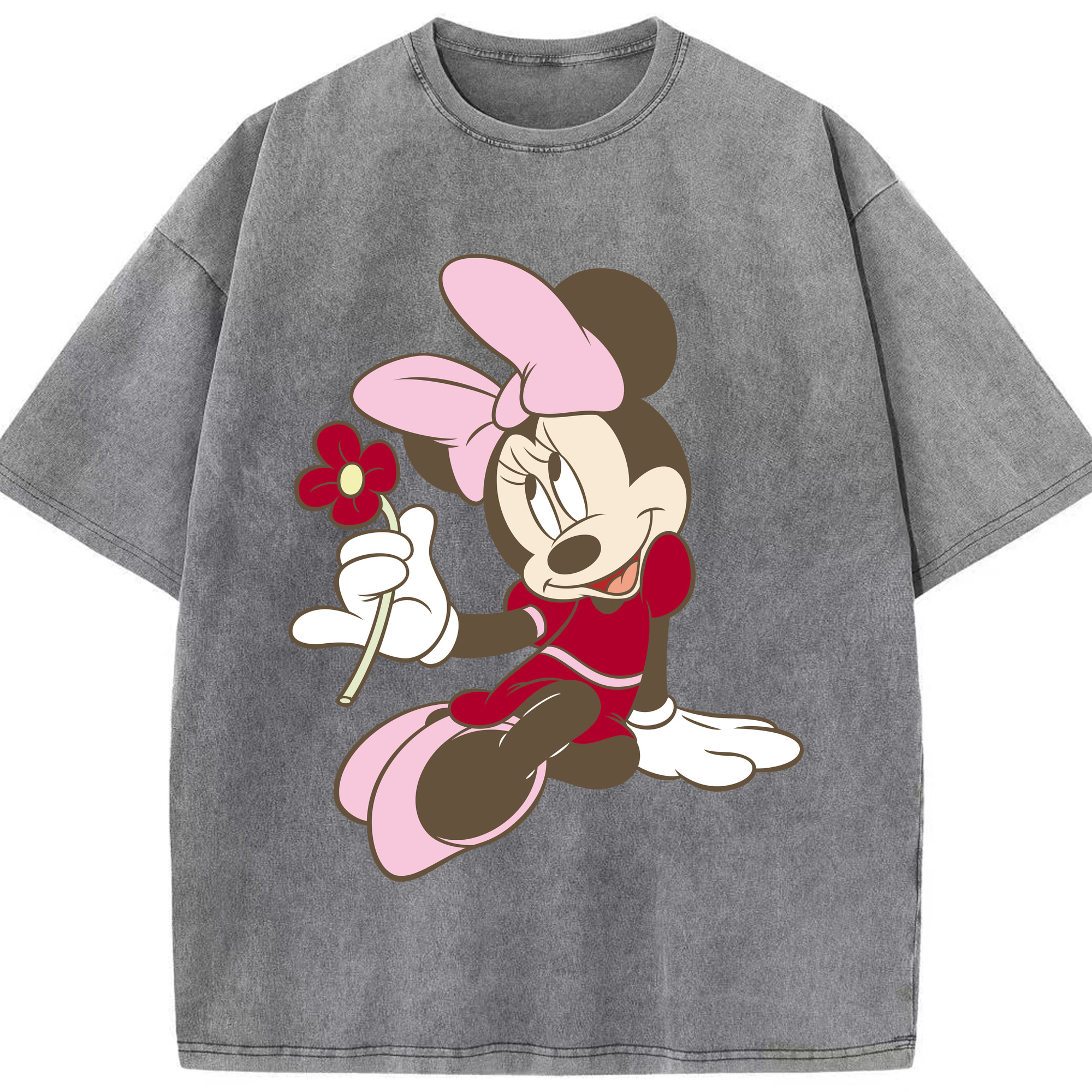 （画像用） ミッキーマウス Mickey Mouse 綿100% ヴィンテージ風 半袖Tシャツ（フロントプリント）