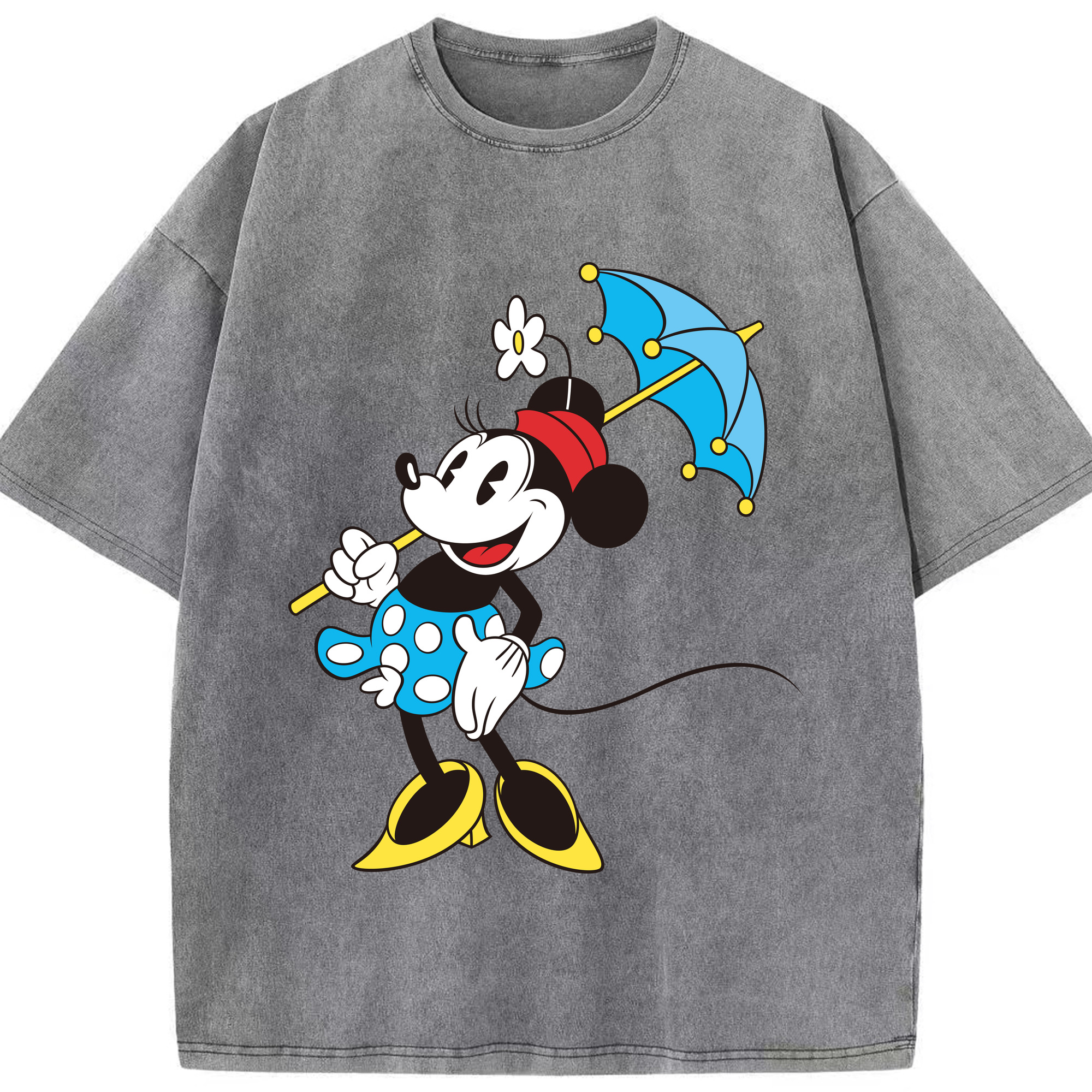 （画像用） ミッキーマウス Mickey Mouse 綿100% ヴィンテージ風 半袖Tシャツ（フロントプリント）