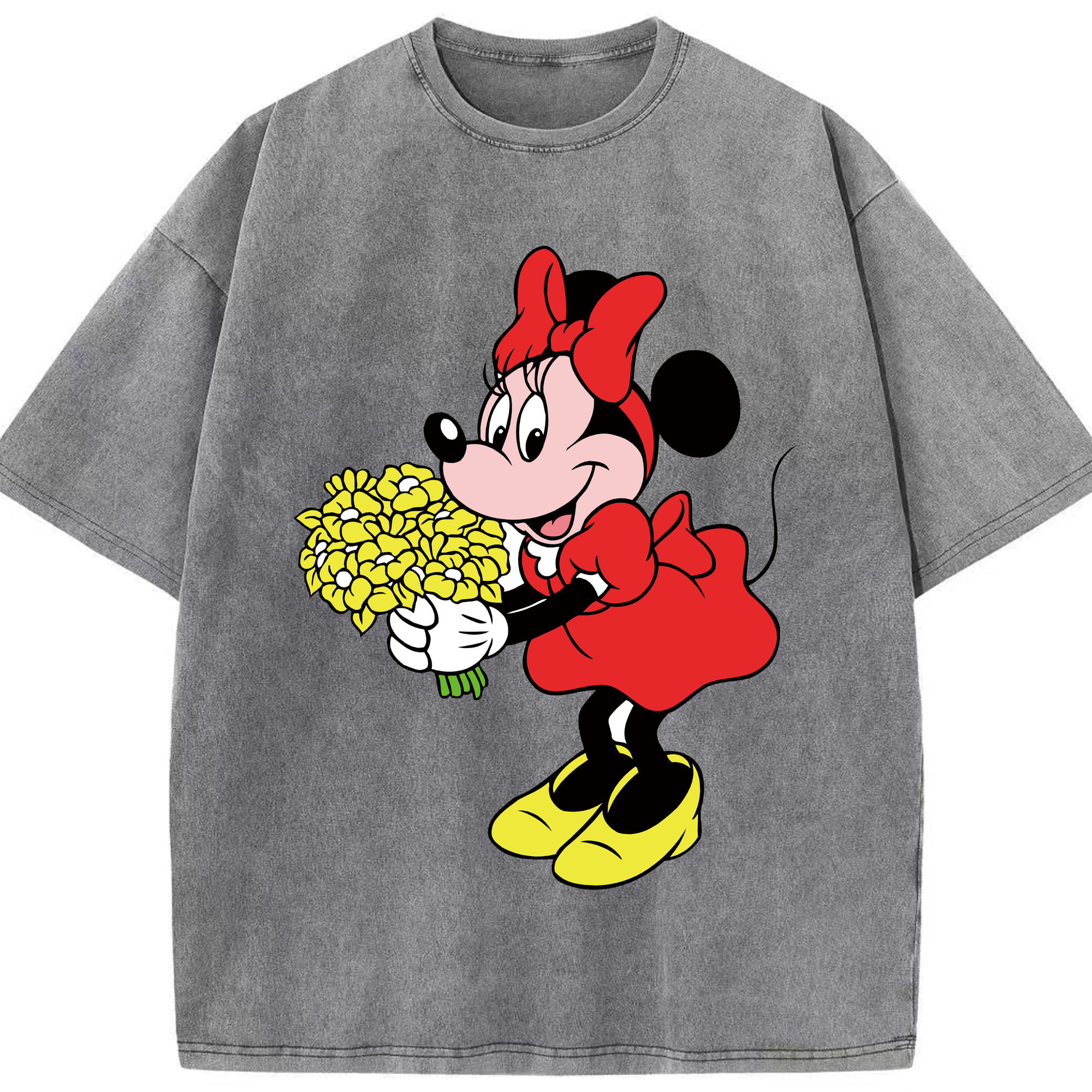 （画像用） ミッキーマウス Mickey Mouse 綿100% ヴィンテージ風 半袖Tシャツ（フロントプリント）