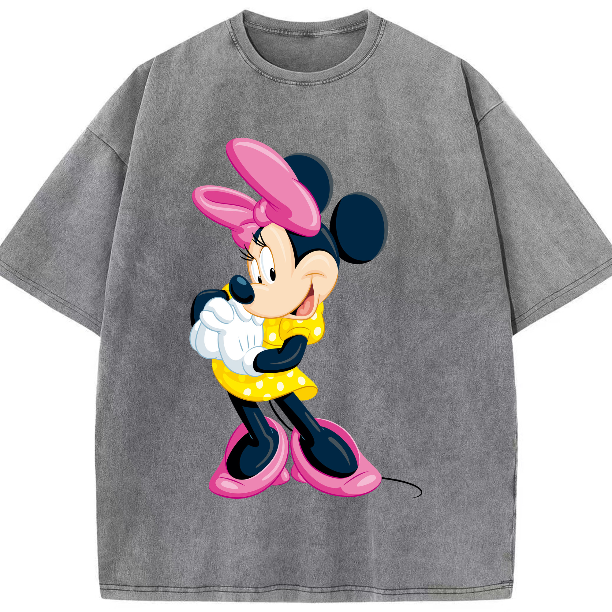 （画像用） ミッキーマウス Mickey Mouse 綿100% ヴィンテージ風 半袖Tシャツ（フロントプリント）