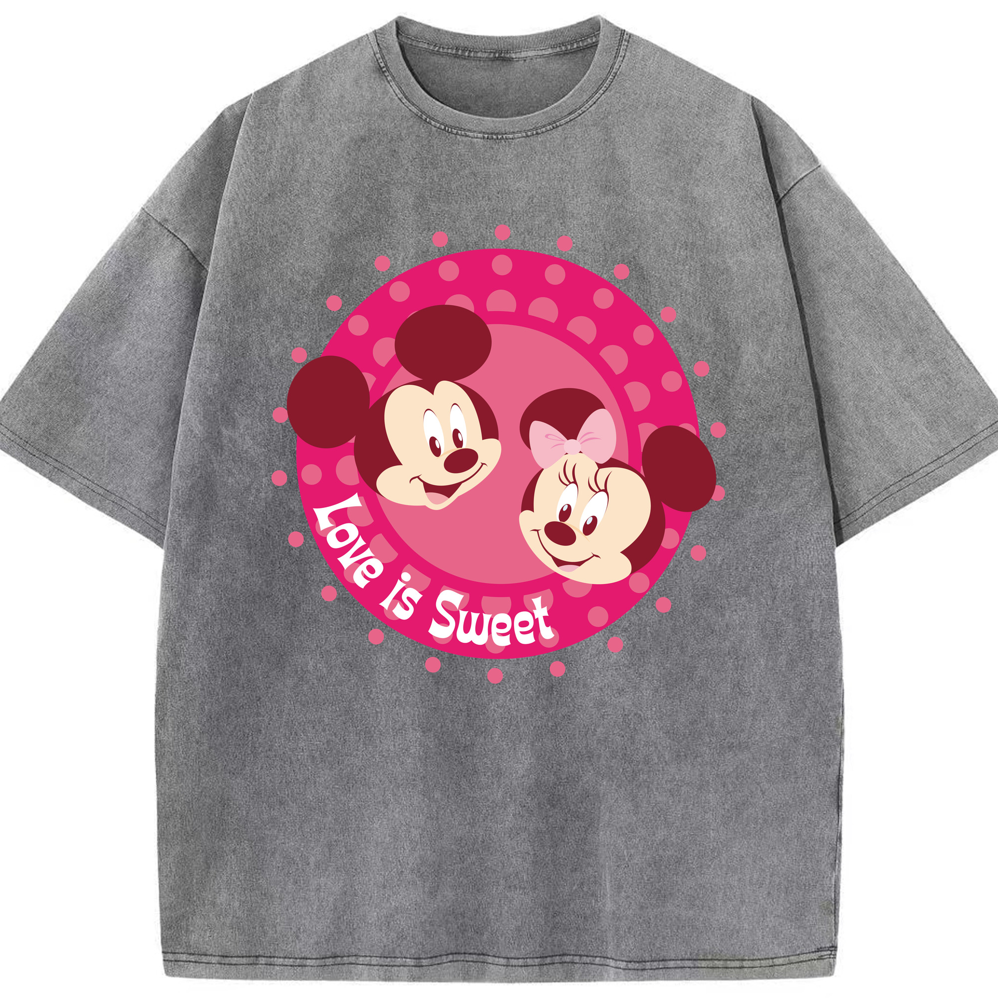（画像用） ミッキーマウス Mickey Mouse 綿100% ヴィンテージ風 半袖Tシャツ（フロントプリント）