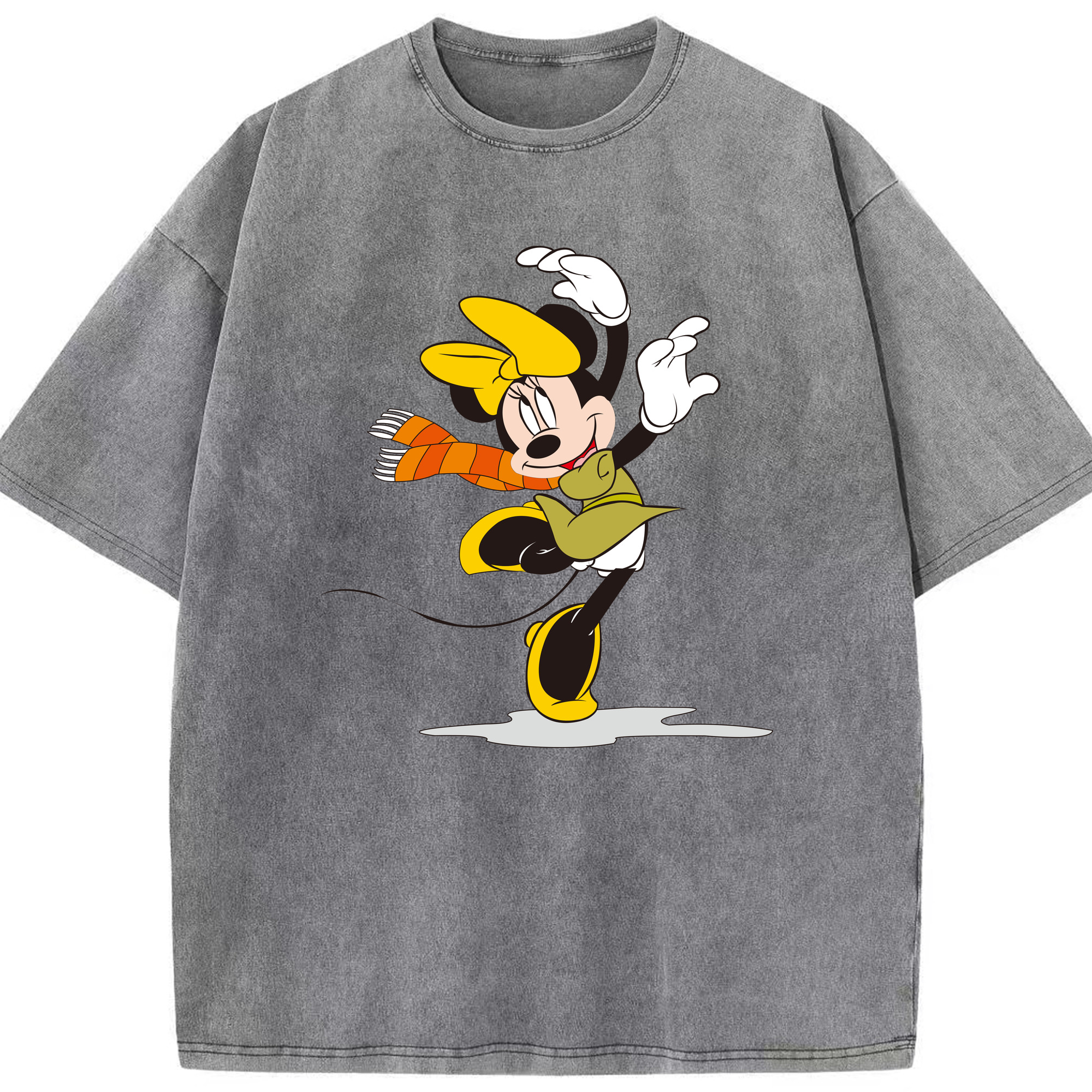 （画像用） ミッキーマウス Mickey Mouse 綿100% ヴィンテージ風 半袖Tシャツ（フロントプリント）