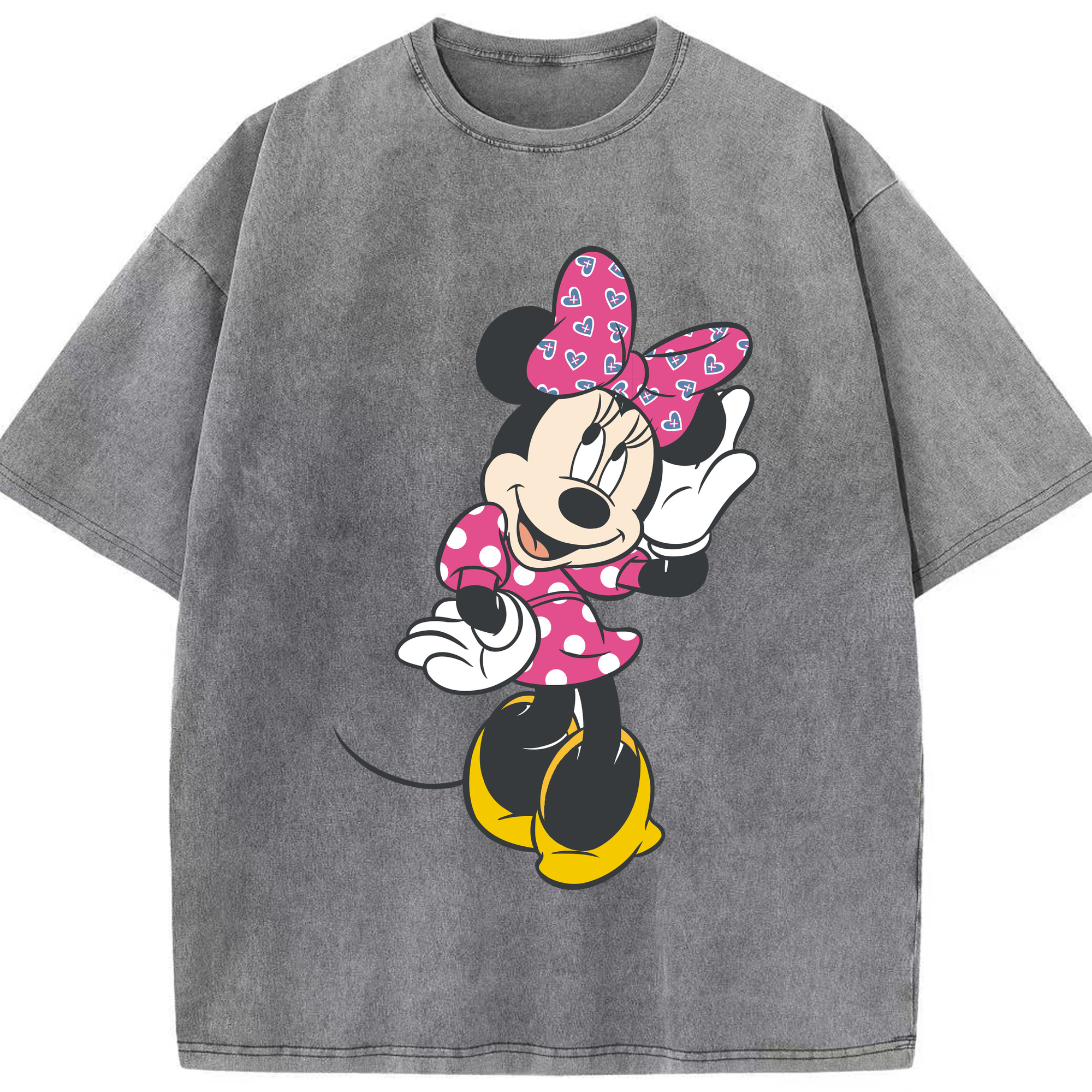 （画像用） ミッキーマウス Mickey Mouse 綿100% ヴィンテージ風 半袖Tシャツ（フロントプリント）
