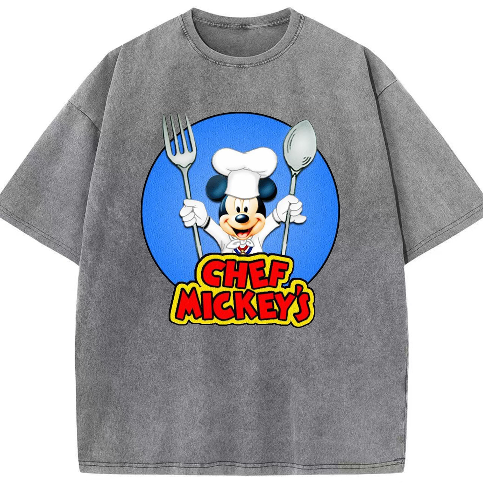 （画像用） ミッキーマウス Mickey Mouse 綿100% ヴィンテージ風 半袖Tシャツ（フロントプリント）